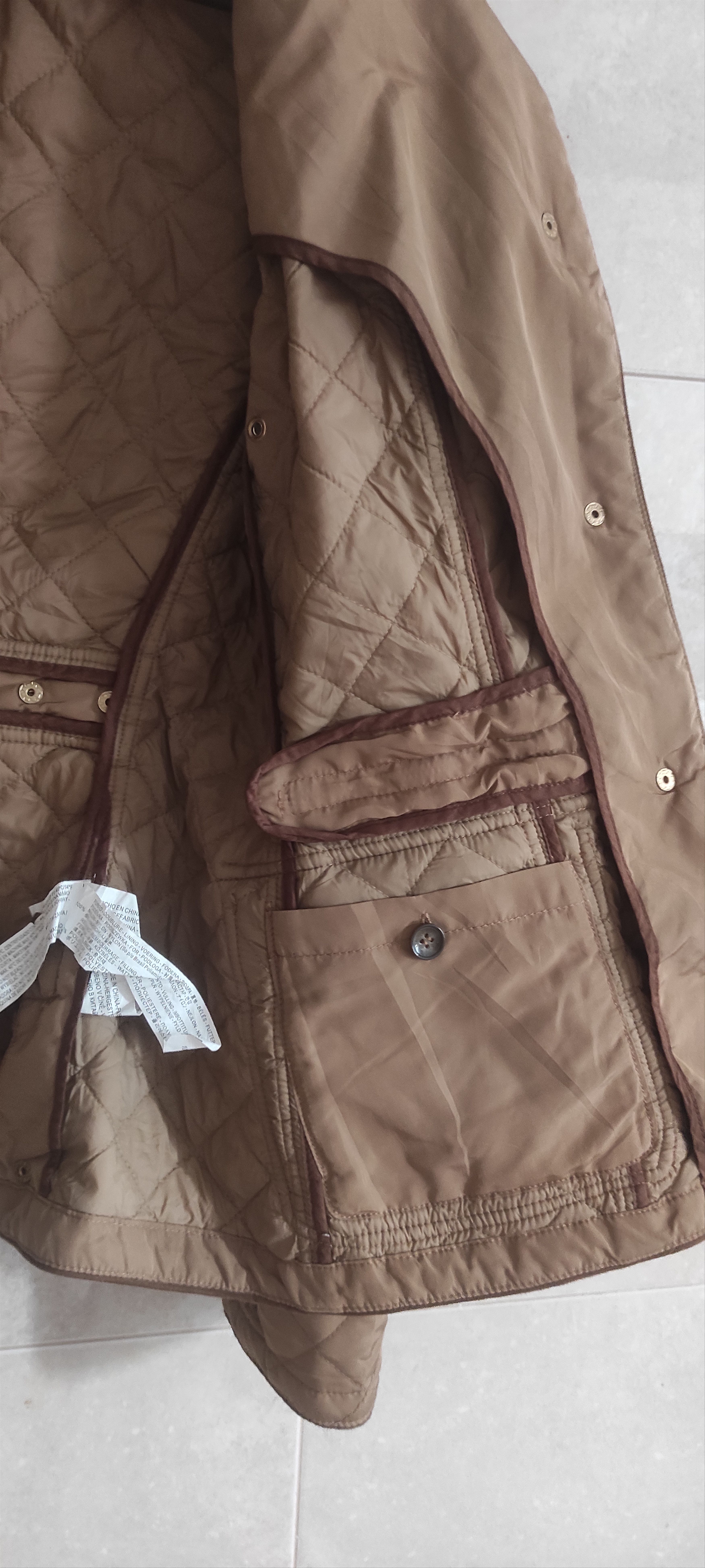 Zara Zara Beige Quilted Women Jacket - Size M Size L / US 10 / IT 46 - 14 Thumbnail