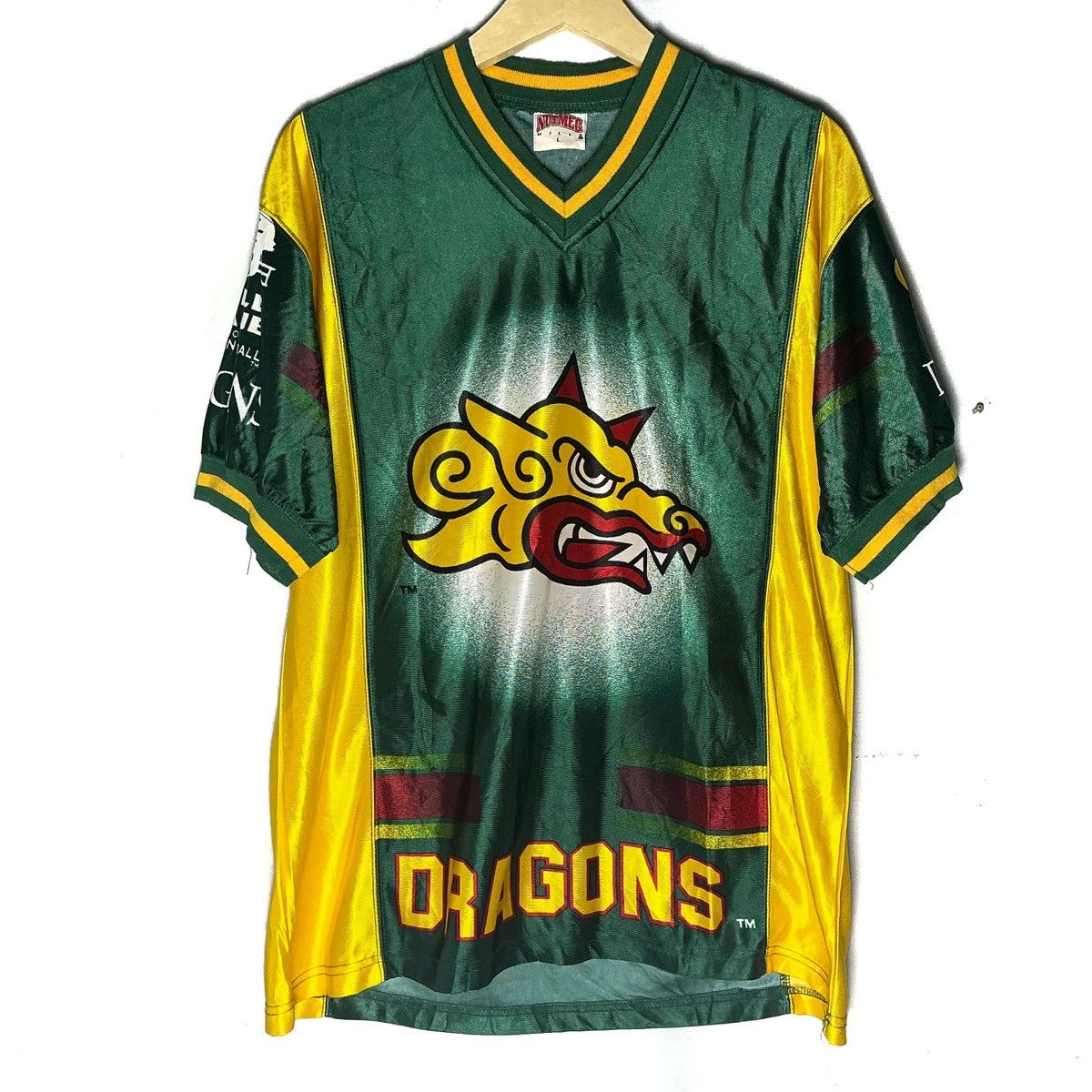 NFL Vintage 90s NFL X NUTMEG dragons barcelona Size US L / EU 52-54 / 3 - 1 Thumbnail