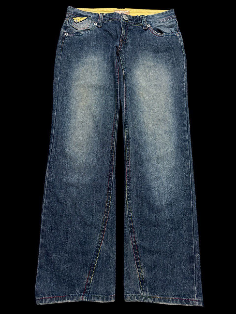 Japanese Brand TWIST LEG 90s BMB-Jeans Mudwash Distressed Insane Big Logo Size US 32 / EU 48 - 2 Thumbnail