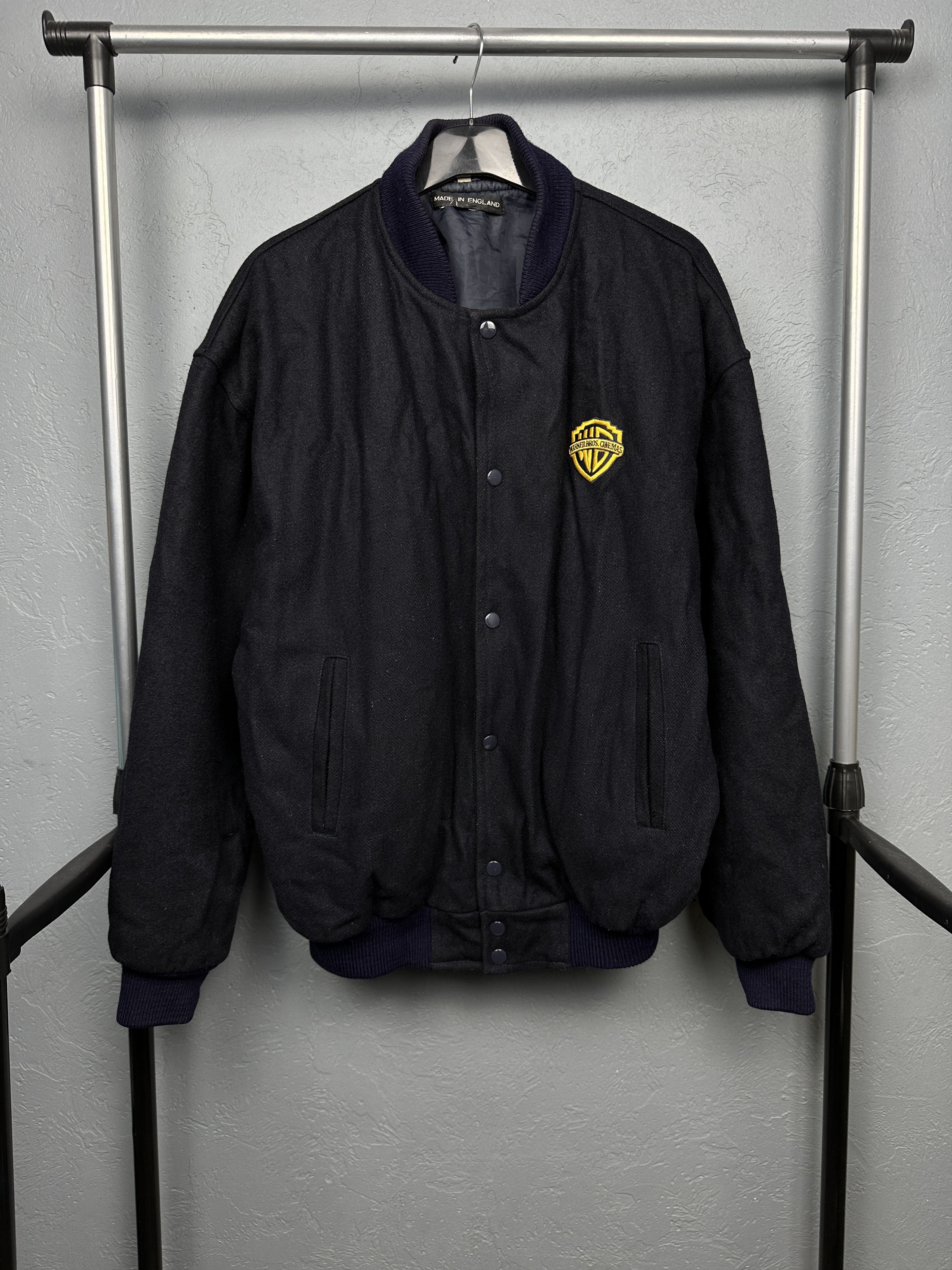 Vintage × Warner Bros Warner Bros Vintage Mens Wool Varsity Bomber Jacket Size US XL / EU 56 / 4 - 1 Thumbnail