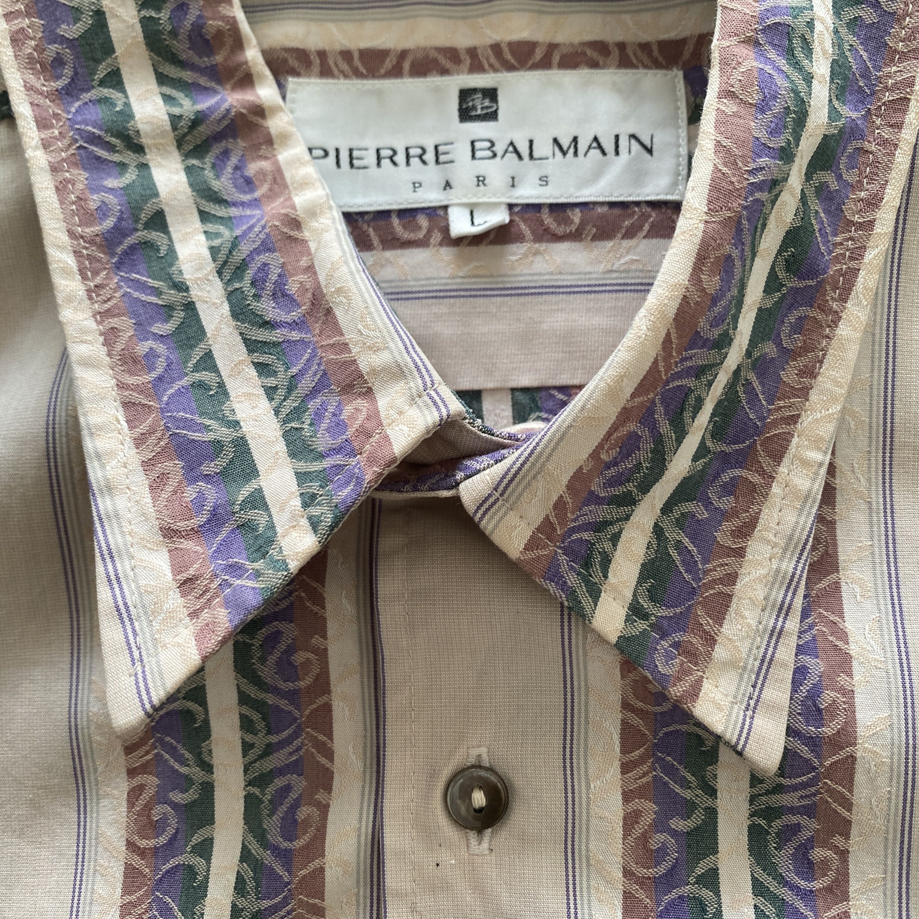Pierre Balmain × Vintage Vintage Pierre Balmain Stripped Longsleeve Shirts Size US L / EU 52-54 / 3 - 5 Thumbnail