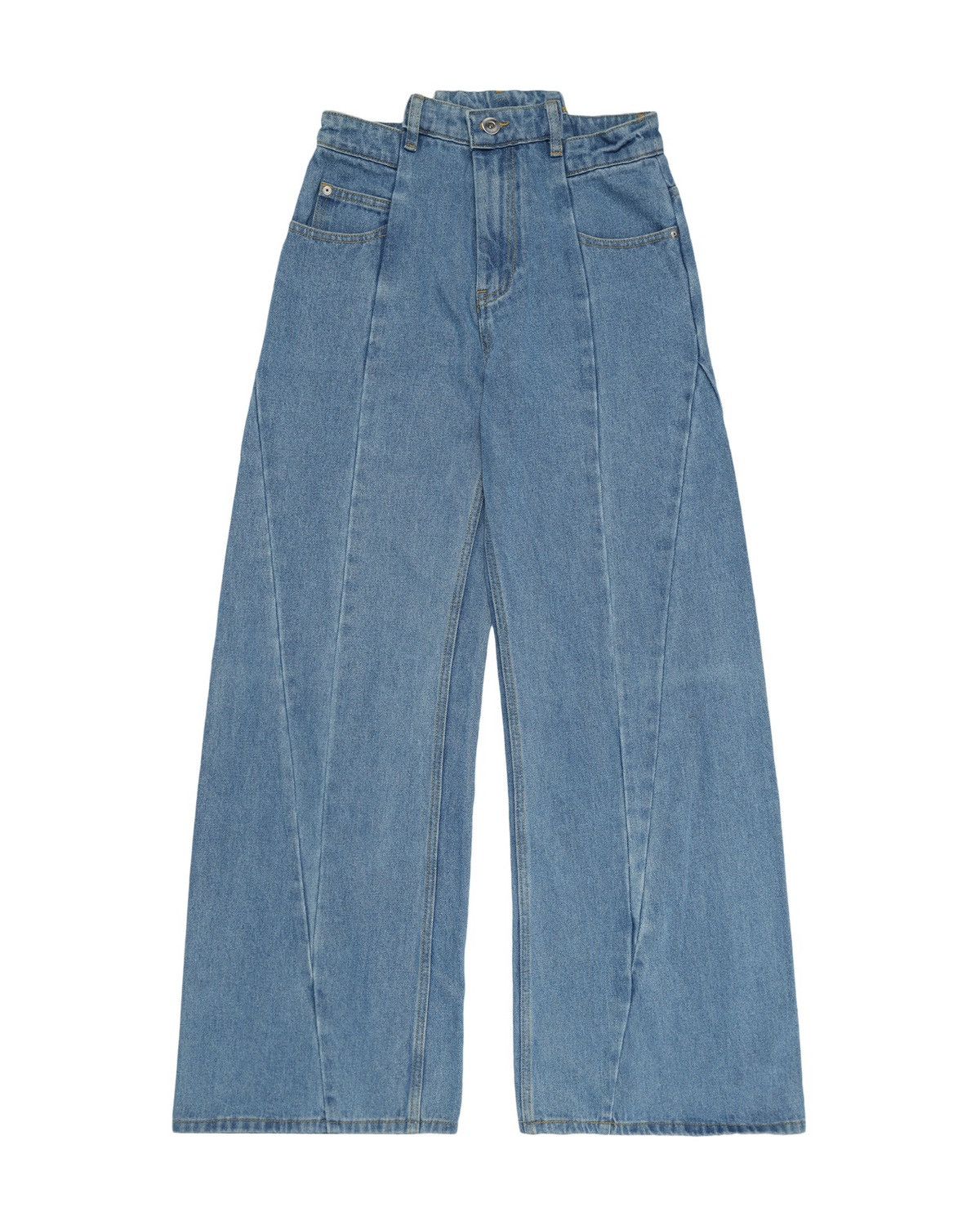 Maison Margiela Maison Margiela Wide Leg Panelled Denim Pants Size US 26 / EU 42 - 1 Thumbnail