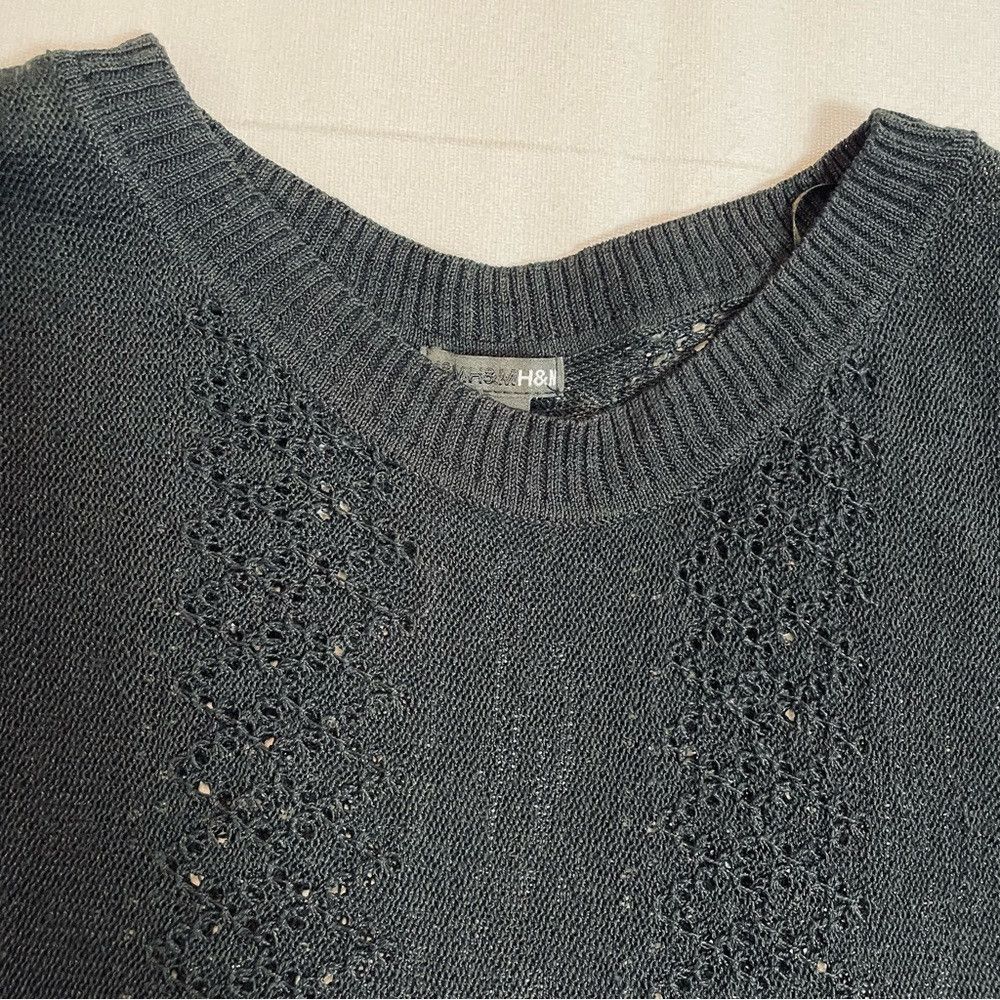 H&M H&M Black Knit Linen Blend Sleeveless Top Size L Size L / US 10 / IT 46 - 9 Thumbnail