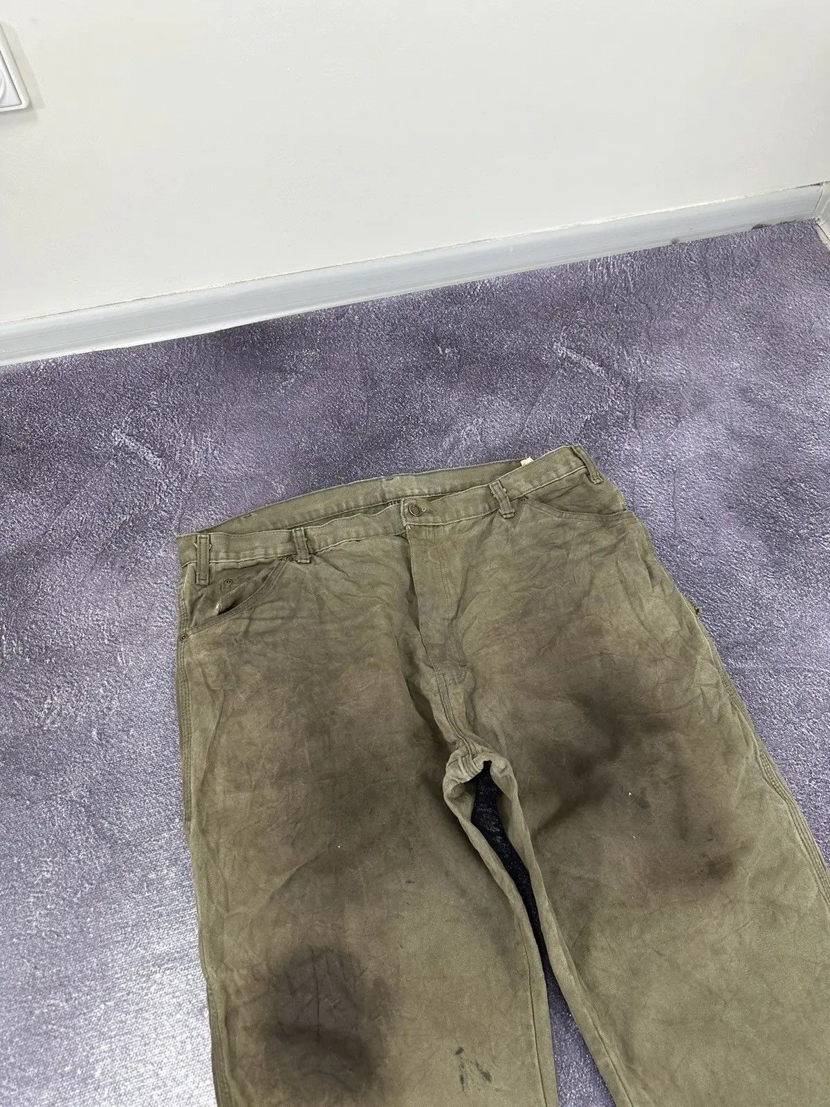 Dickies × Vintage Vintage Dickies Distressed Olive USA Work Hype Baggy Pants Size US 42 / EU 58 - 8 Thumbnail