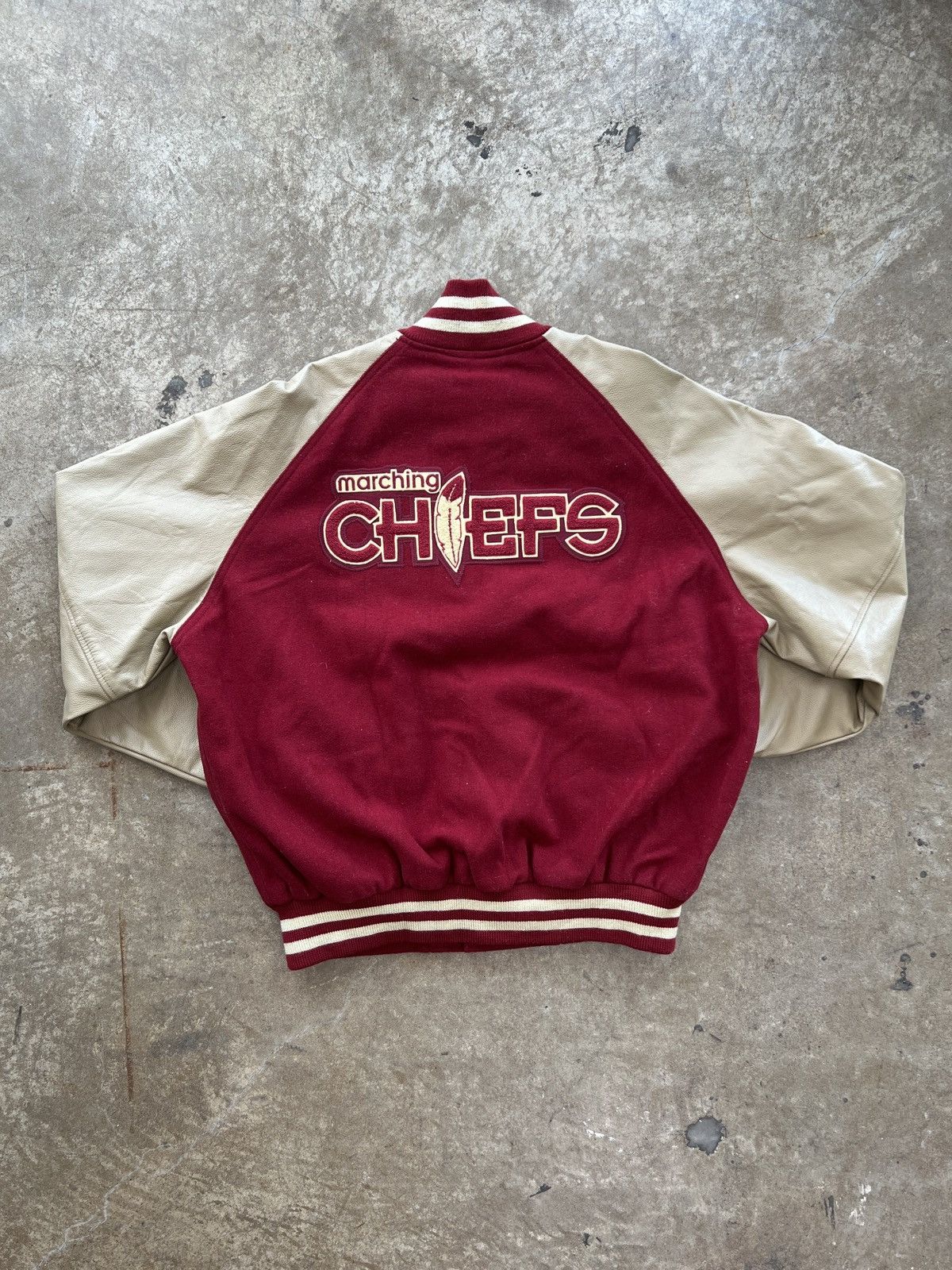 NCAA Vintage 90s Florida State Style Logo letterman Jacket Medium Size US M / EU 48-50 / 2 - 5 Thumbnail