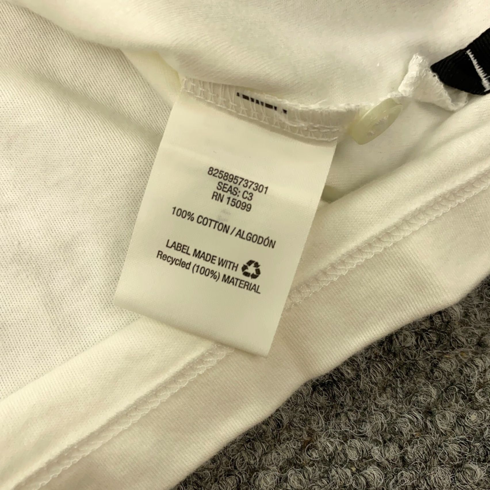 Vintage Structure Polo Shirt Mens Large White Striped Short Sleeve Size US L / EU 52-54 / 3 - 4 Thumbnail