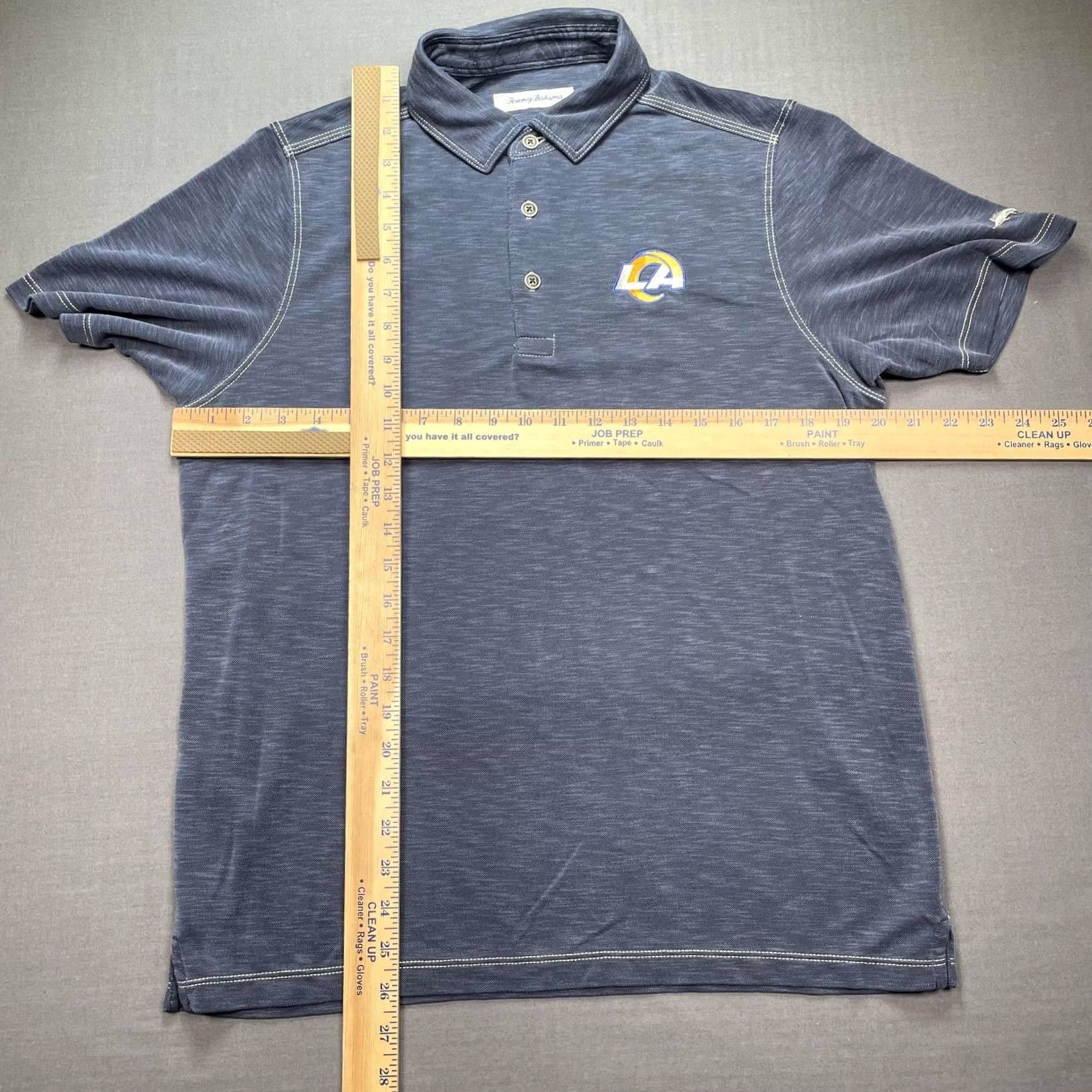 Tommy Bahama Tommy Bahama Polo Shirt Mens Small Gray LA Rams Embroidered Logo NFL Football Shirt S/L Sleeve Logo Mens Size US S / EU 44-46 / 1 - 5 Thumbnail