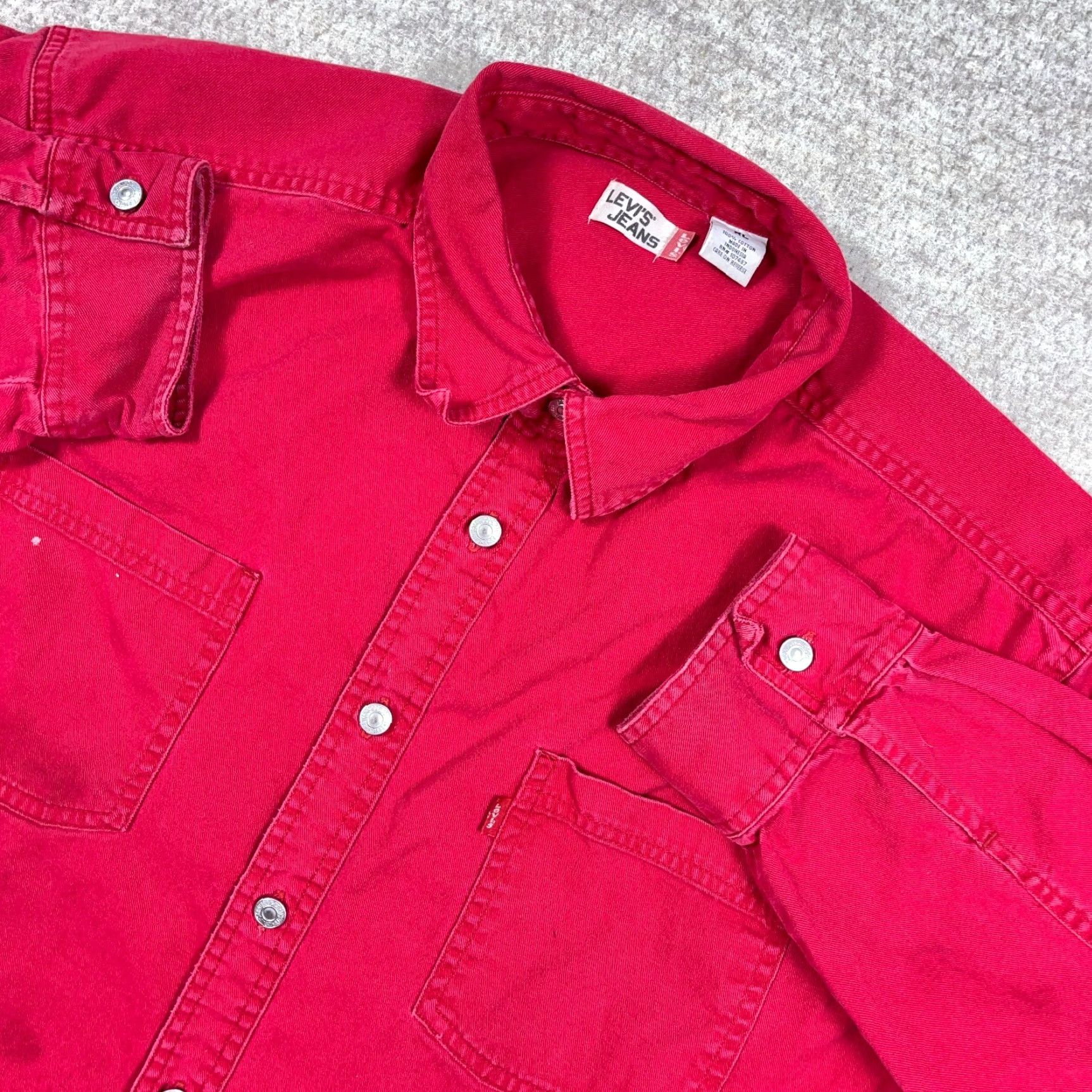 Levi's VINTAGE Levi's Denim Shirt Men XL Red Tab Button-Up Western 90s Cowboy Size US XL / EU 56 / 4 - 7 Thumbnail