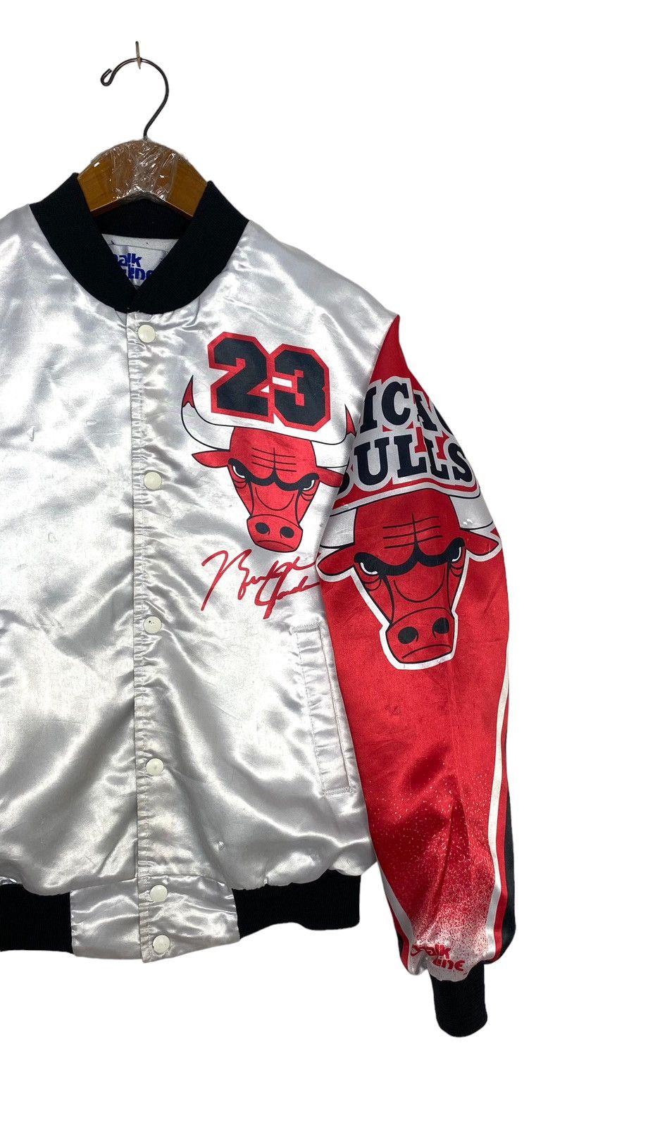 Chalk Line Vtg Chicago Bulls X Michael Jordan Satin Bomber Jacket Size US S / EU 44-46 / 1 - 6 Thumbnail
