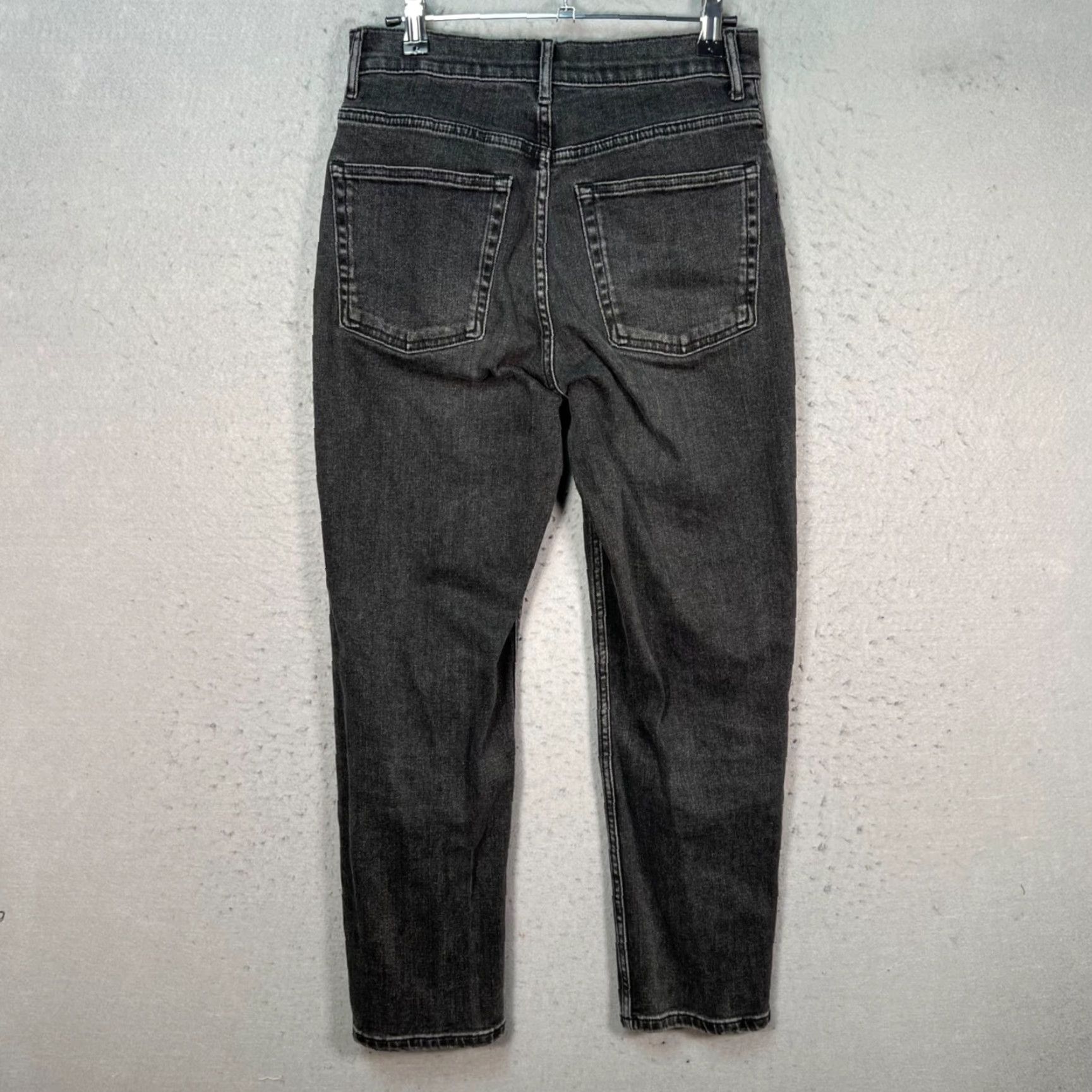 Everlane Everlane Womens 27 Crop The Cheeky Jean High-Rise Tapered Black Denim Jeans Size 27" / US 4 / IT 40 - 2 Thumbnail