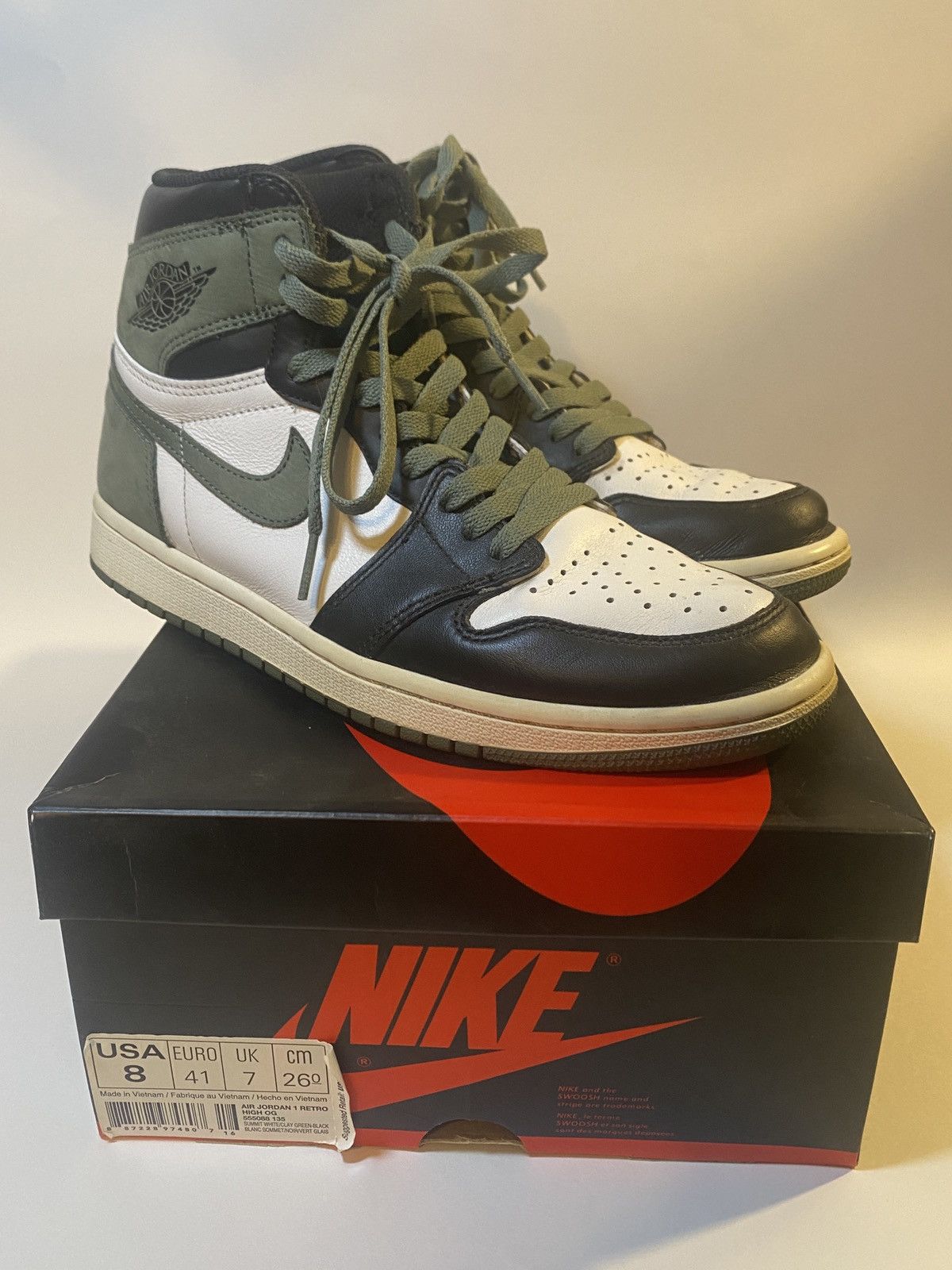 Jordan Brand × Nike Jordan 1 Retro High OG Clay Green sz 8 Size US 8 / EU 41 - 13 Thumbnail