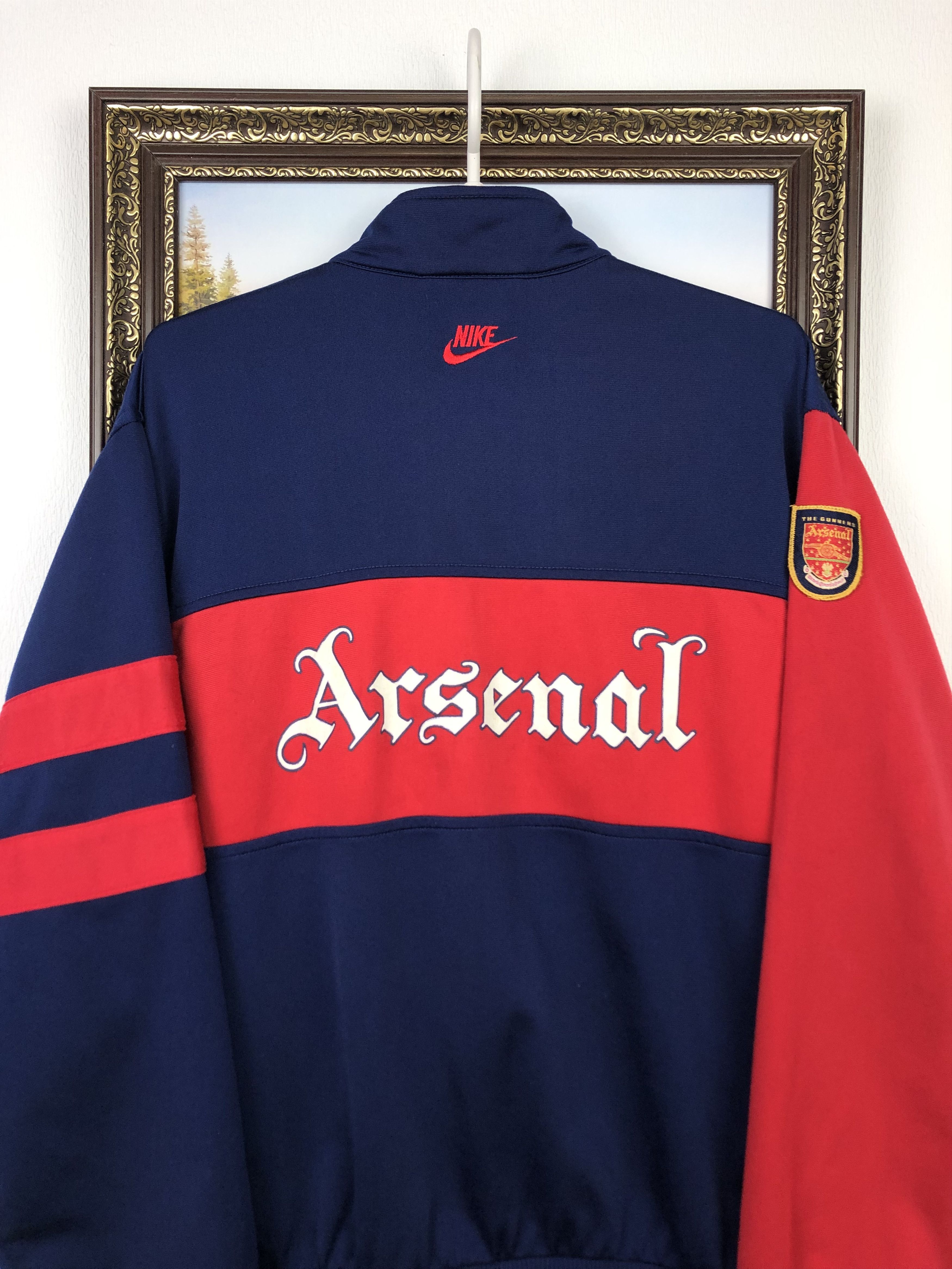 Nike Vintage 90's Nike Arsenal Football Jacket Soccer Track Top Size US S / EU 44-46 / 1 - 12 Thumbnail