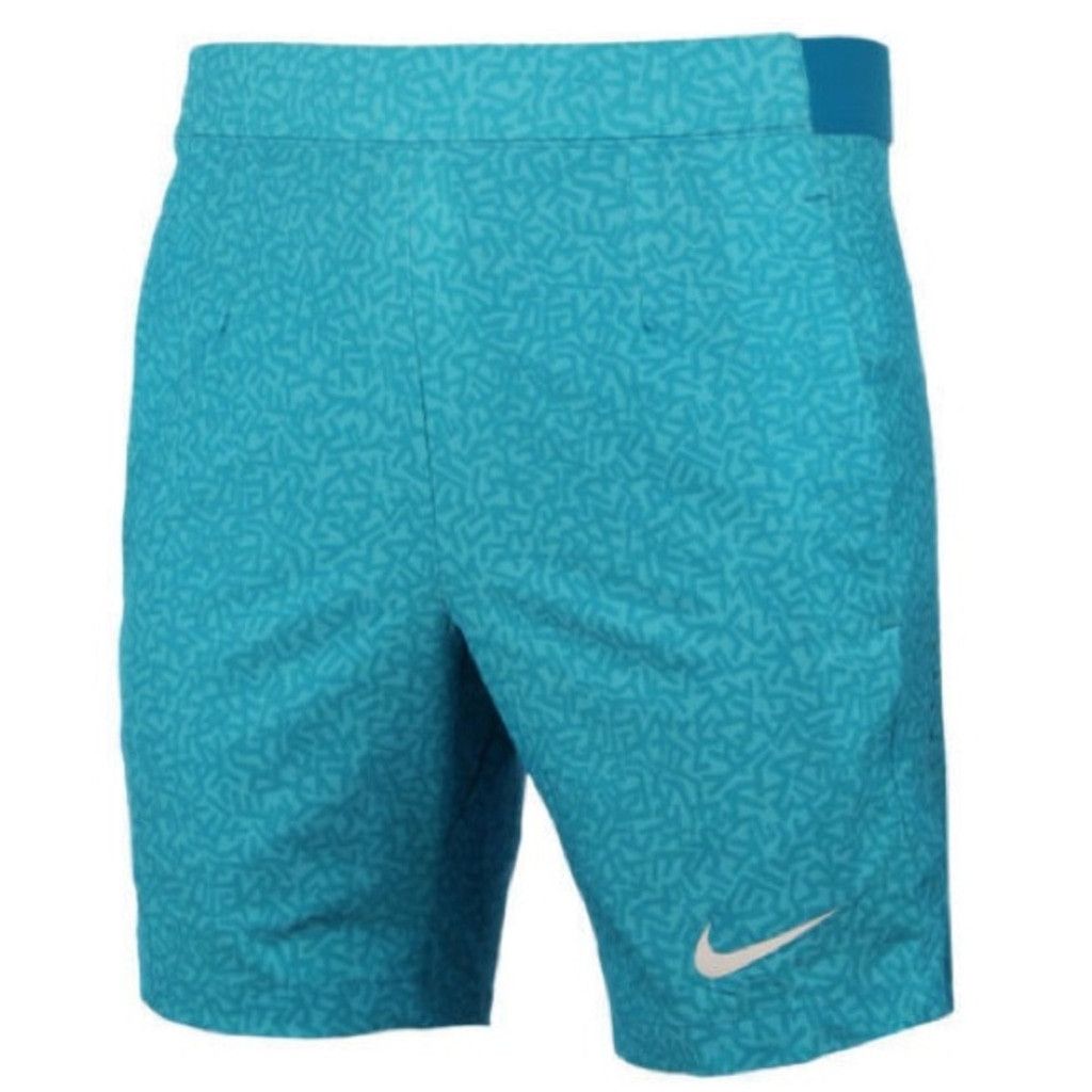 Nike Nike Mens Premier Gladiator 7" Shorts in Teal Print Size M Size US 30 / EU 46 - 1 Thumbnail