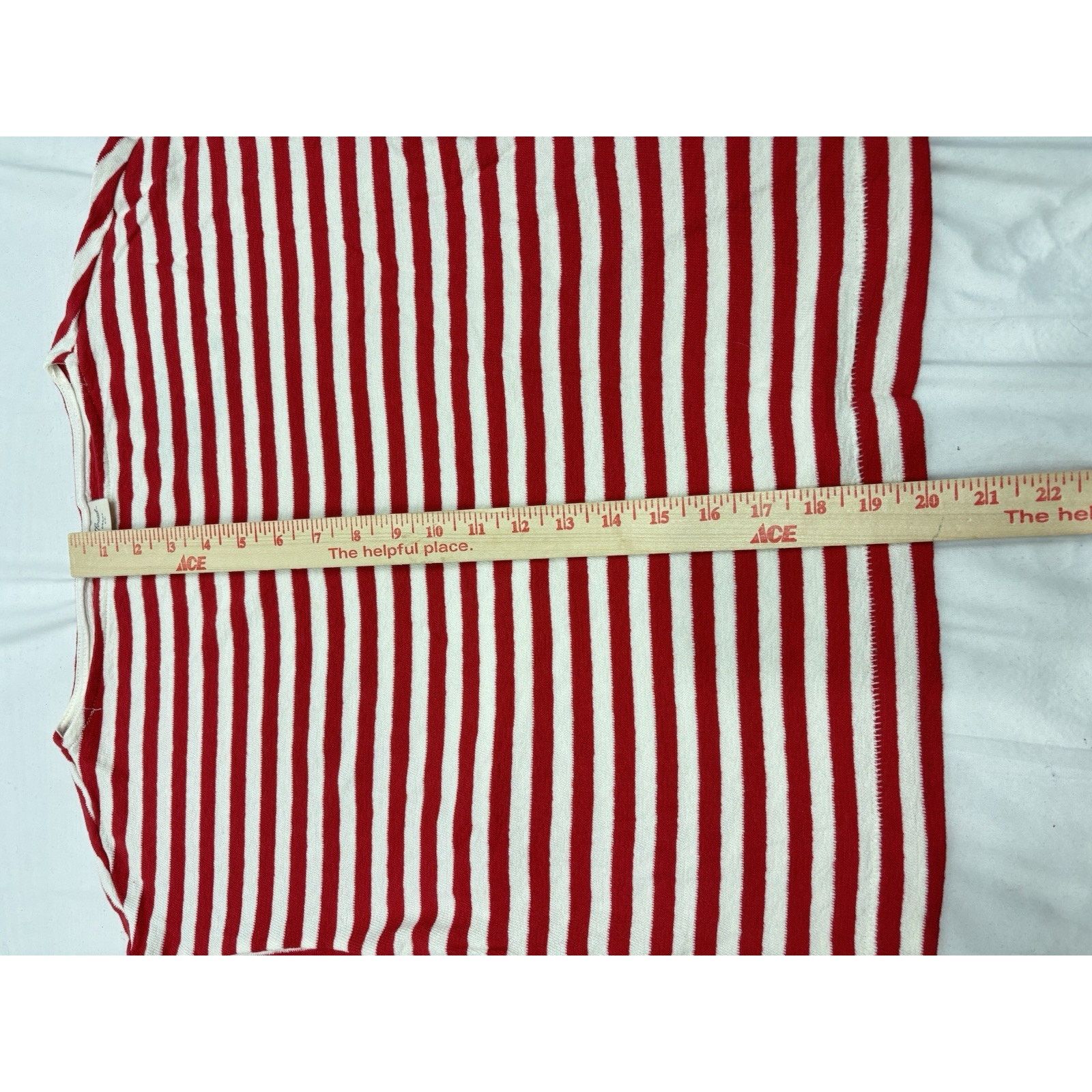 Target Basics NWT Universal Thread Red White Striped LS Boat Neck TShirt S Size S / US 4 / IT 40 - 3 Thumbnail