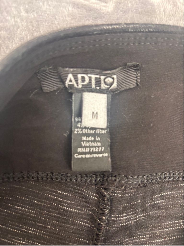 Apt. 9 Women's Apt. 9 Leggings Size M Black Gray Size 26" / US 2 / IT 38 - 8 Thumbnail