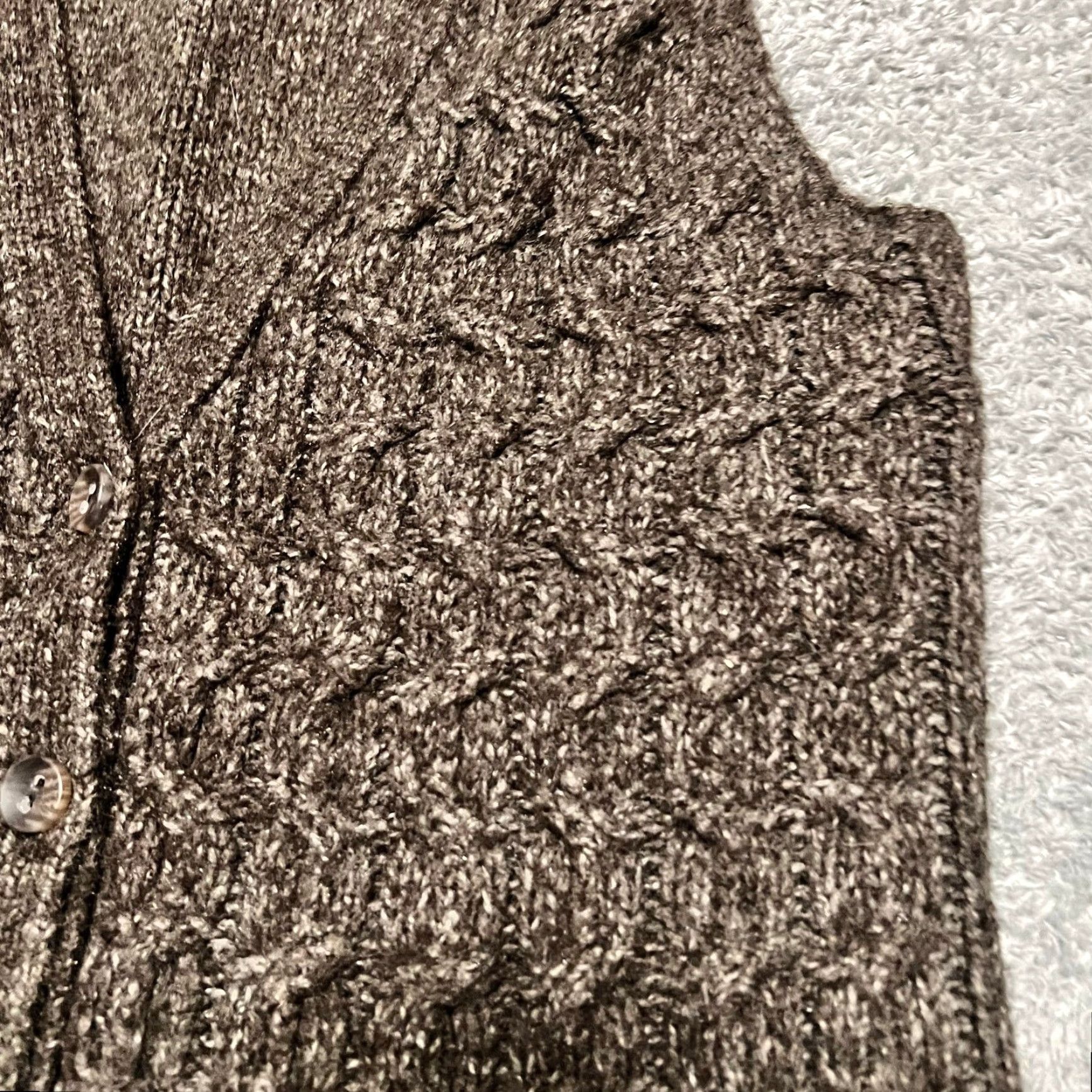 J. Jill J Jill Sweater Vest Womens Medium Brown Cable Knit Sleeveless Button Grandpa M Womens Brown Cable Knit Vest Size M / US 6-8 / IT 42-44 - 2 Thumbnail