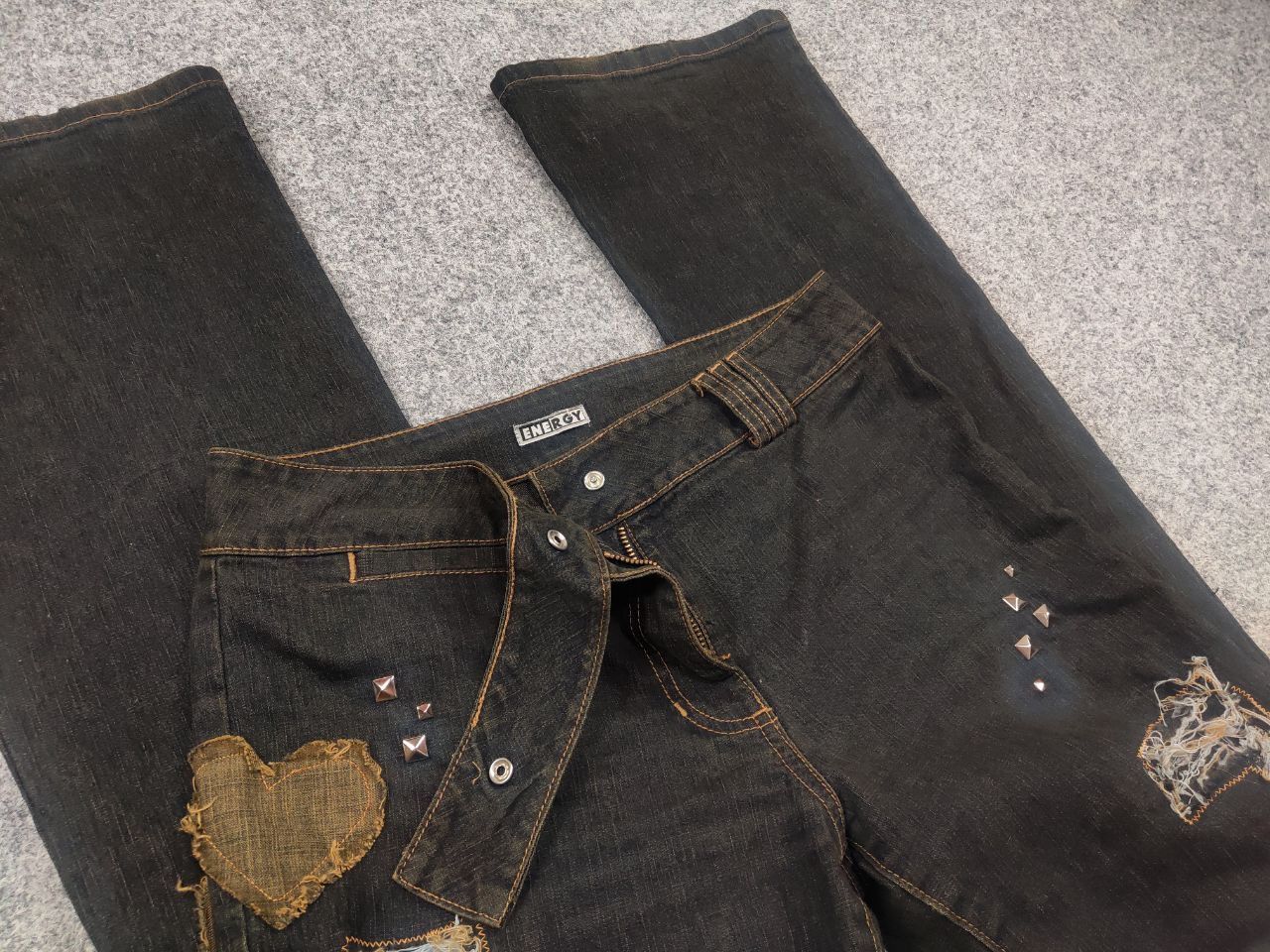 If Six Was Nine Vintage LGB Y2K Flared Low Rise Denim Jeans if six was nine Size 30" / US 8 / IT 44 - 14 Thumbnail
