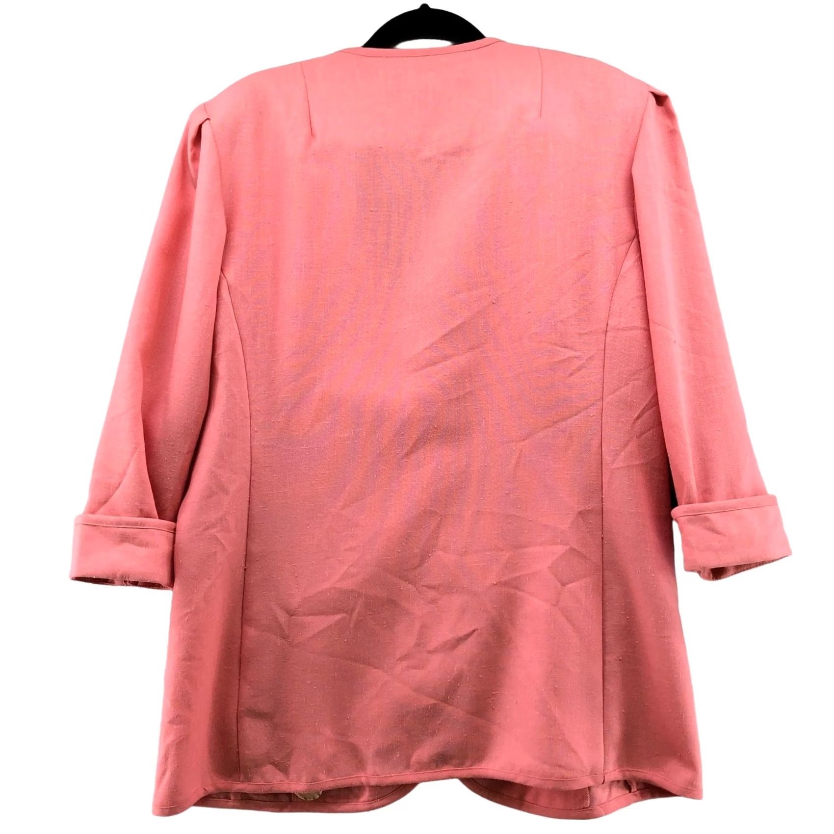 Vintage VINTAGE Blazer Women Pink 2 Button Lightweight 80s 90s L Regular Polyester Blend Solid Vintage Size L / US 10 / IT 46 - 2 Thumbnail