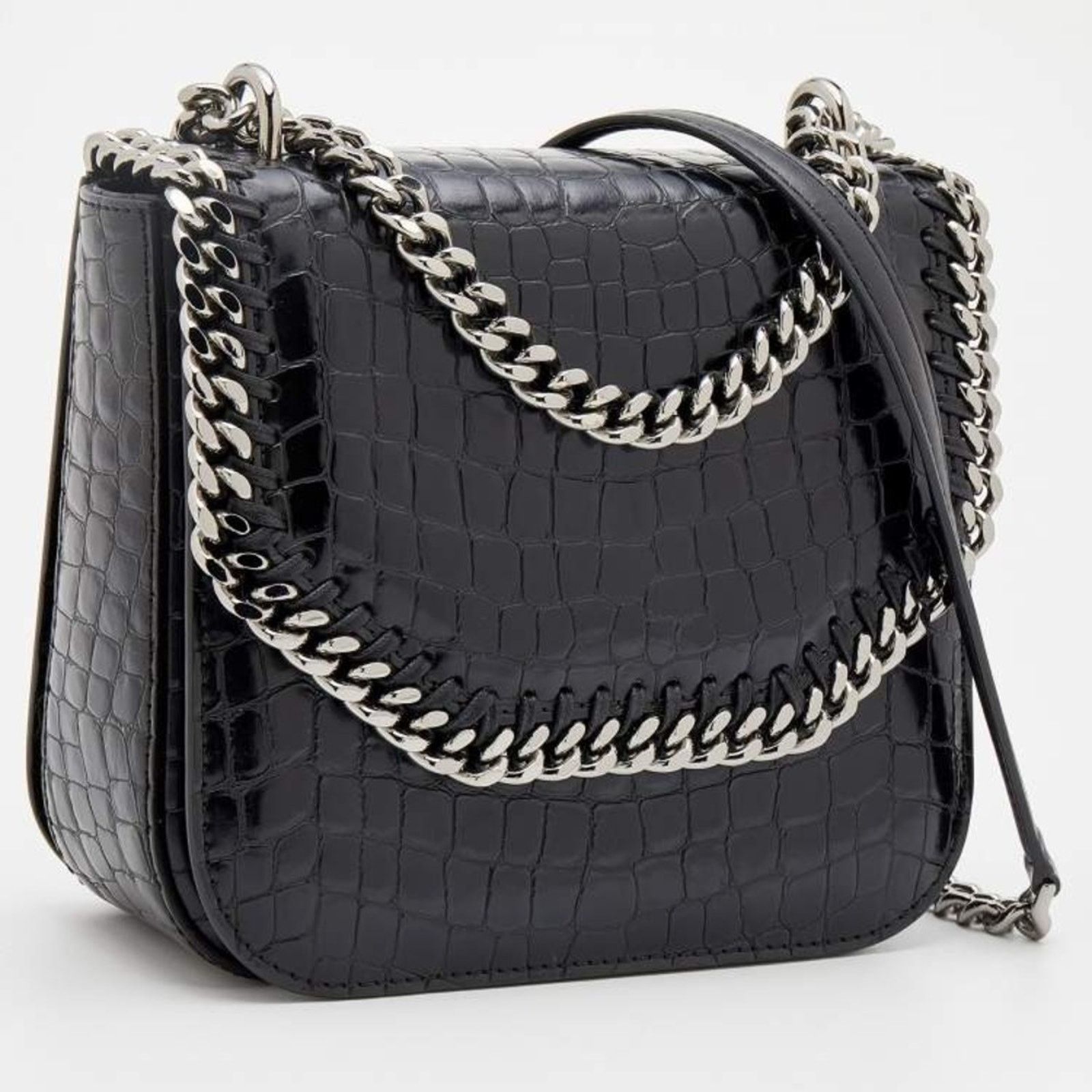 Stella McCartney Stella McCartney Croc Embossed Falabella Star Box Bag Size ONE SIZE - 1 Thumbnail