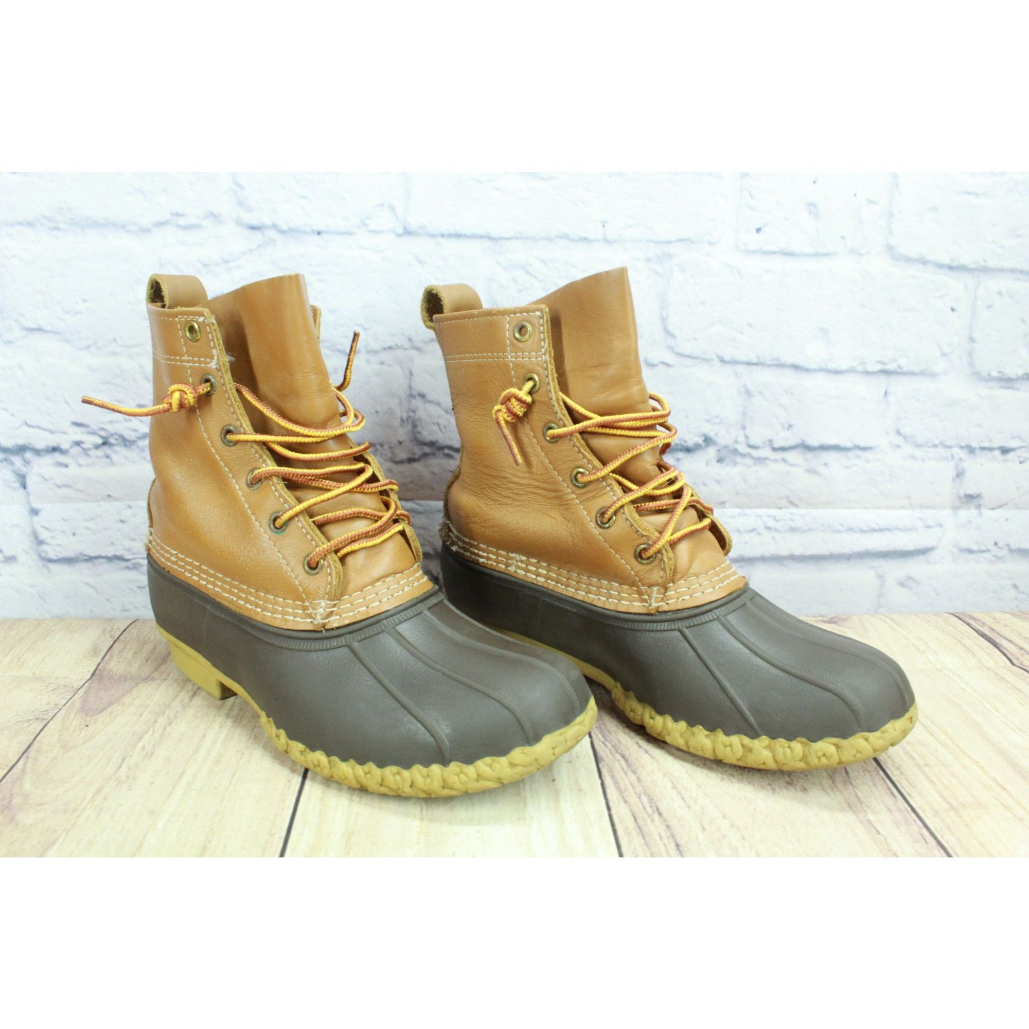 L.L. Bean LL Bean Brown Leather 8" Duck Boots Women’s Size 8 M Size US 8 / IT 38 - 3 Thumbnail