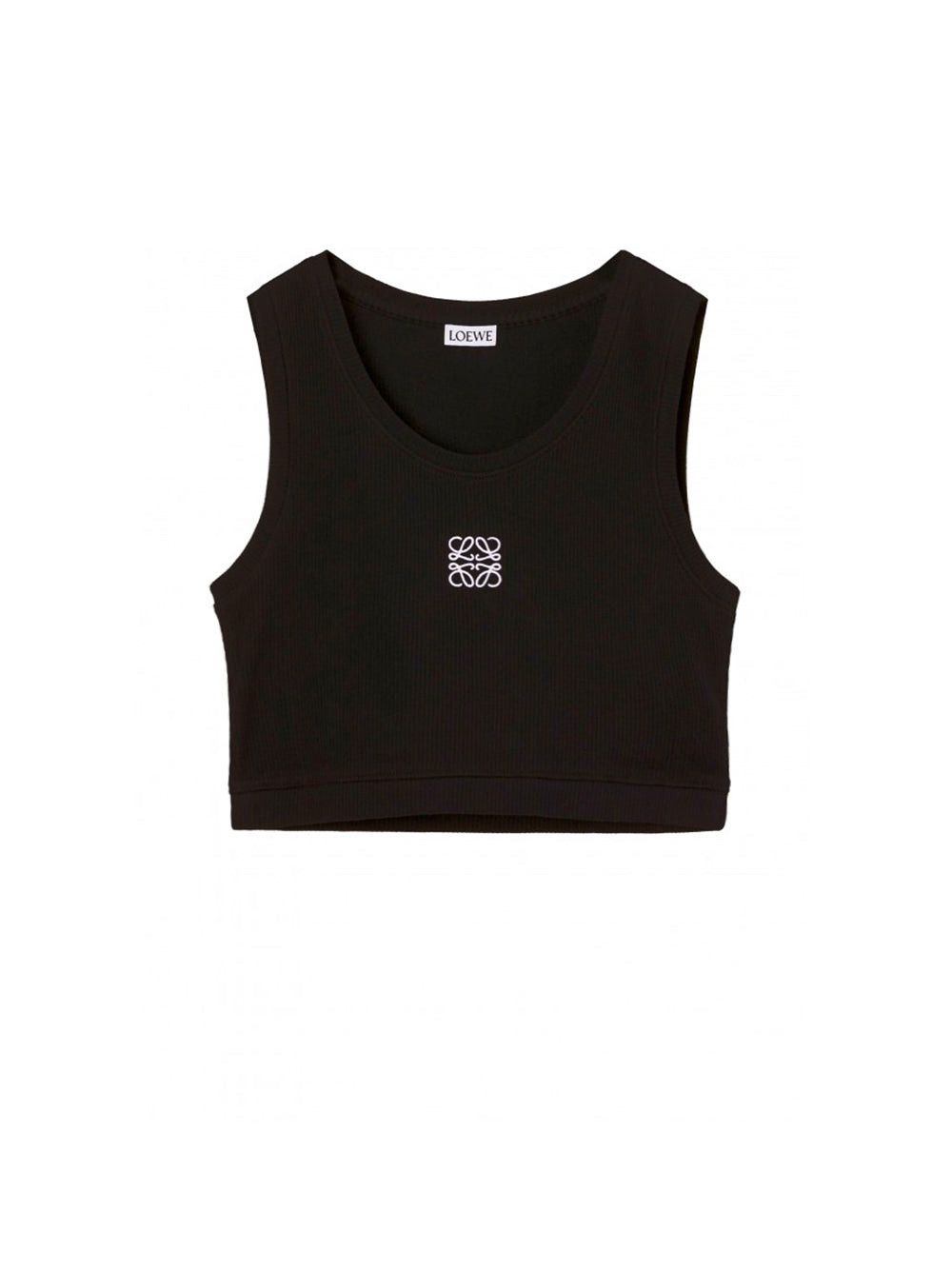 image of Loewe Anagram Cropped Top Size M in Black, Women's