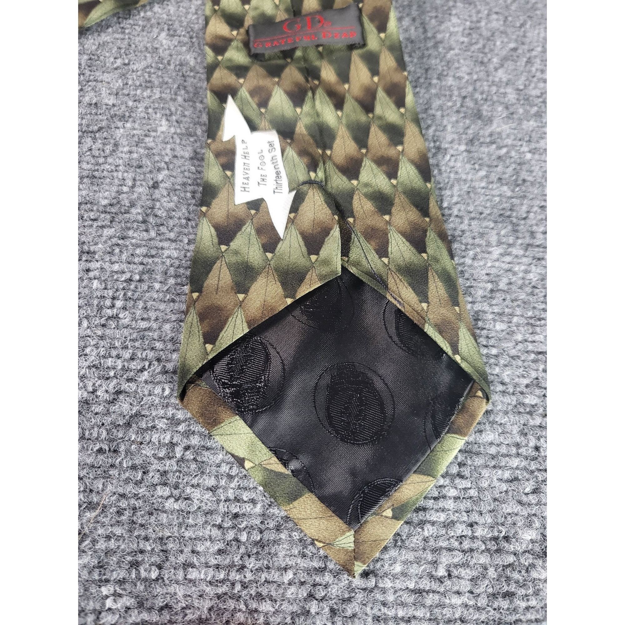 Grateful Dead Grateful Dead Imported Silk Neck Tie Jerry Garcia Heaven Hel Size ONE SIZE - 2 Thumbnail