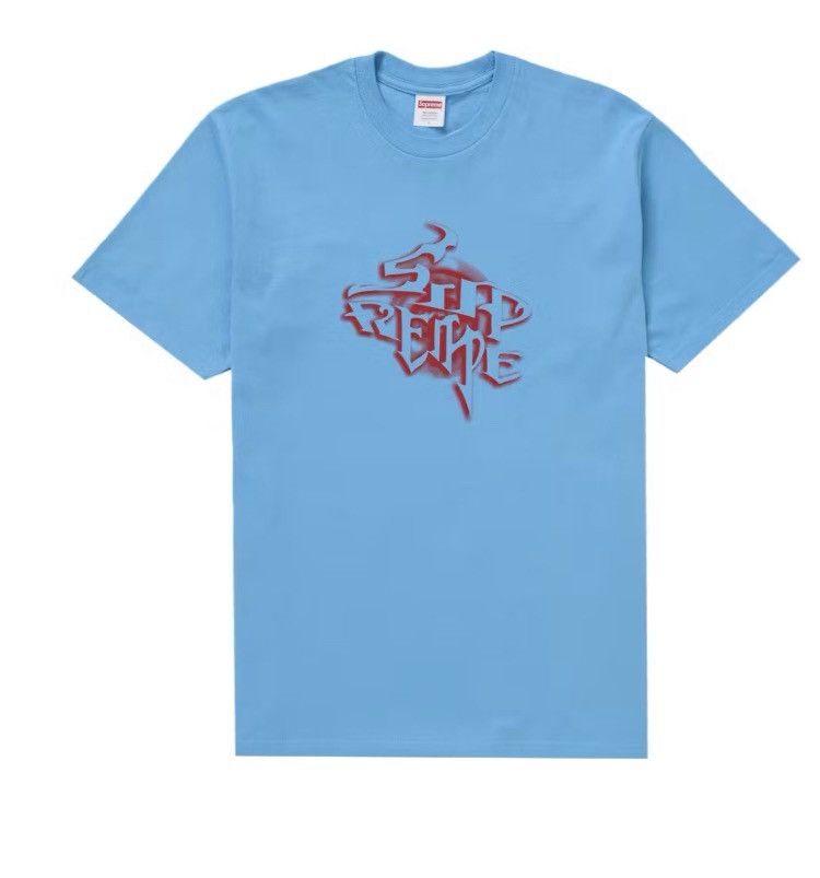 Supreme Supreme Smoke Tee (FW24) Bright Blue Size US XL / EU 56 / 4 - 1 Thumbnail