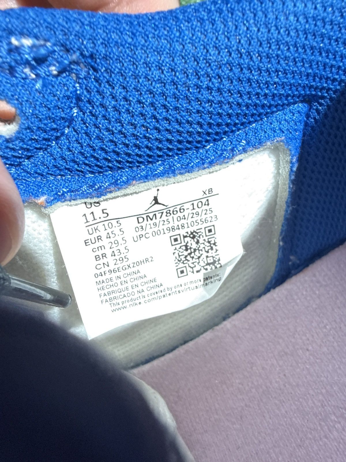 Fragment Design × Jordan Brand × Travis Scott Jordan 1 Low OG SP Fragment Travis Scott Sail Military Blue Size US 11.5 / EU 44-45 - 10 Thumbnail
