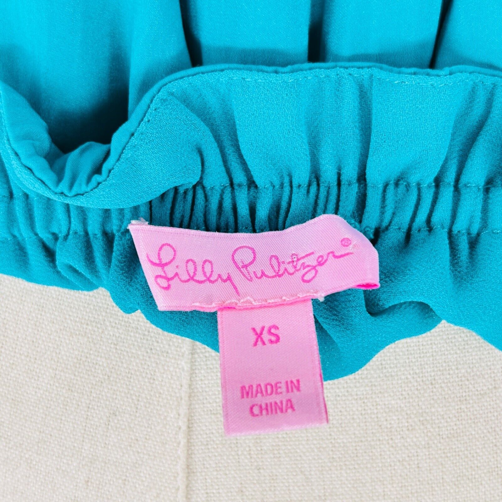 Lilly Pulitzer Lilly Pulitzer Dee Dee Blue Ruffled Long Sleeve Mini Dress Size XS / US 0-2 / IT 36-38 - 6 Thumbnail