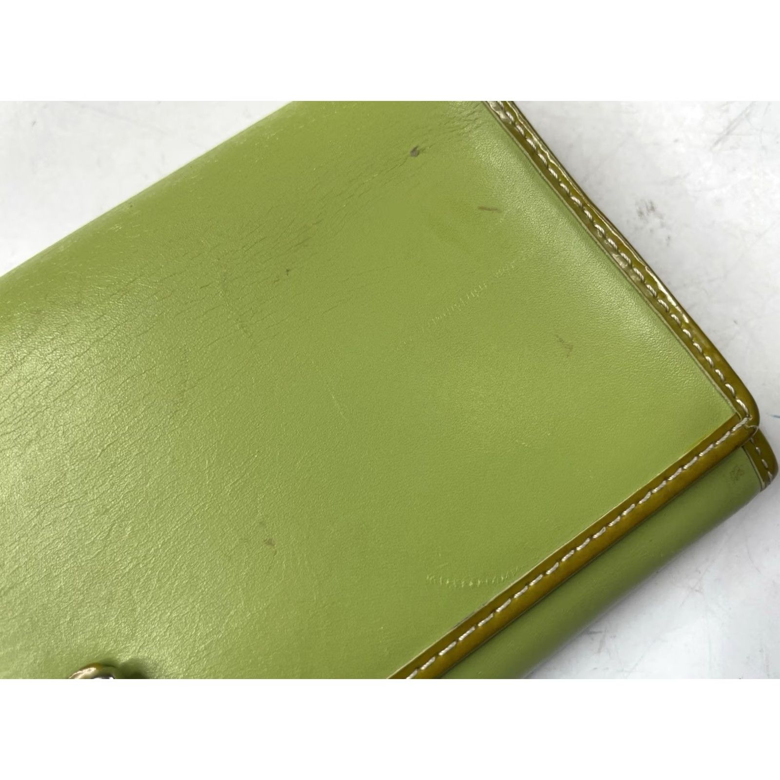 Coach VINTAGE Coach Green Leather Clasp opening Flap Wallet Women Size ONE SIZE - 3 Thumbnail