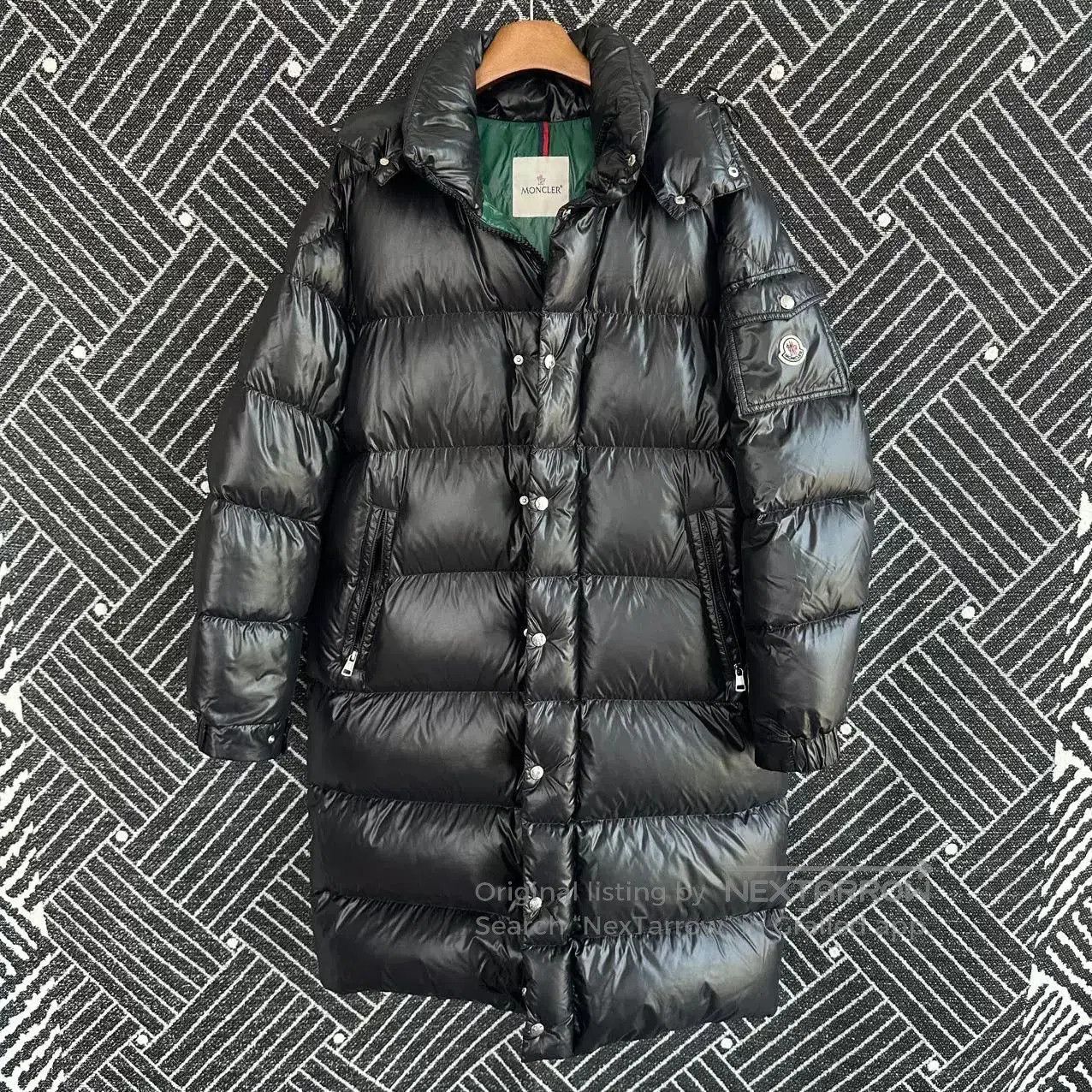 Moncler Moncler Hanoverian Black Shiny Down Jacket. Size US XL / EU 56 / 4 - 1 Thumbnail