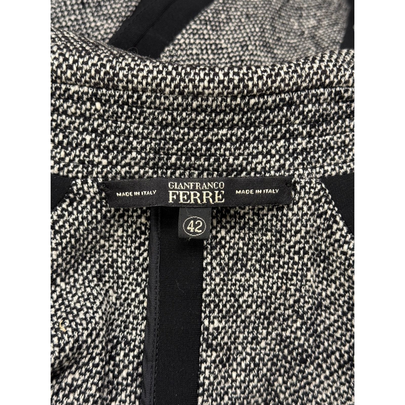 Gianfranco Ferre 2000s Gianfranco Ferré paneled tweed jacket Size M / US 6-8 / IT 42-44 - 7 Thumbnail