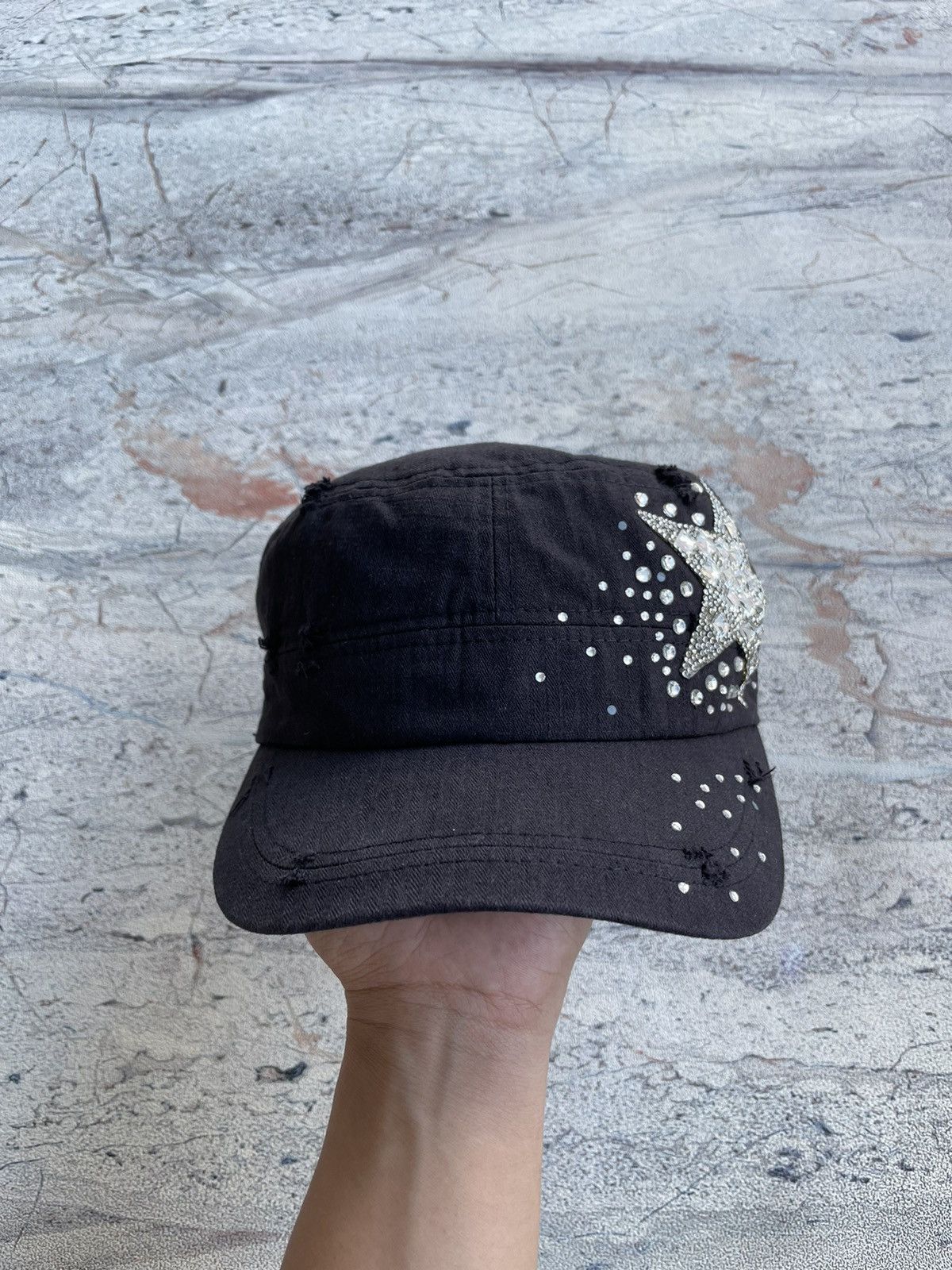 If Six Was Nine Y2K Distressed Glitter Patrol Hat Size ONE SIZE - 4 Thumbnail