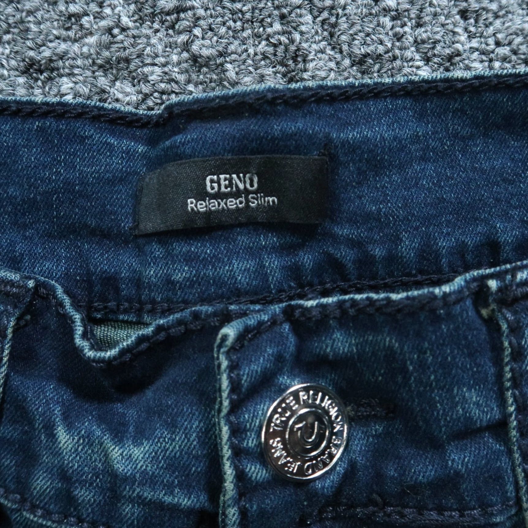 True Religion True Religion Jeans Mens 33x33 Blue Geno Flap Big T Relaxed Slim 5 Pocket NWT Shirt? Size US 33 - 4 Thumbnail