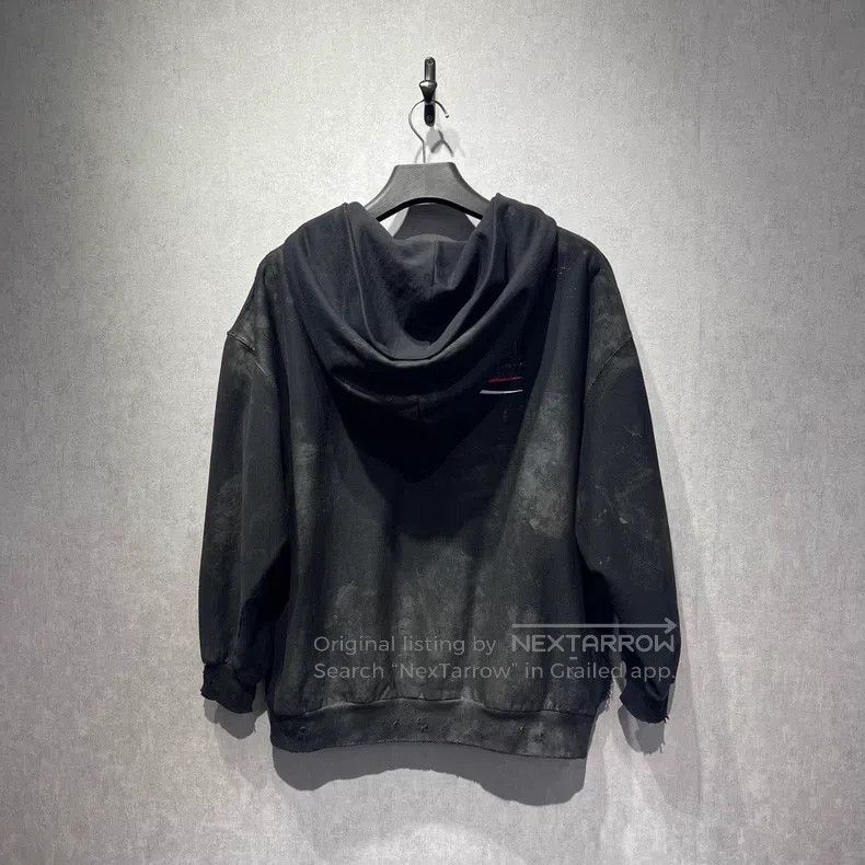 Balenciaga Balenciaga Patch Logo Distressed Hooded Jacket Size US M / EU 48-50 / 2 - 2 Thumbnail