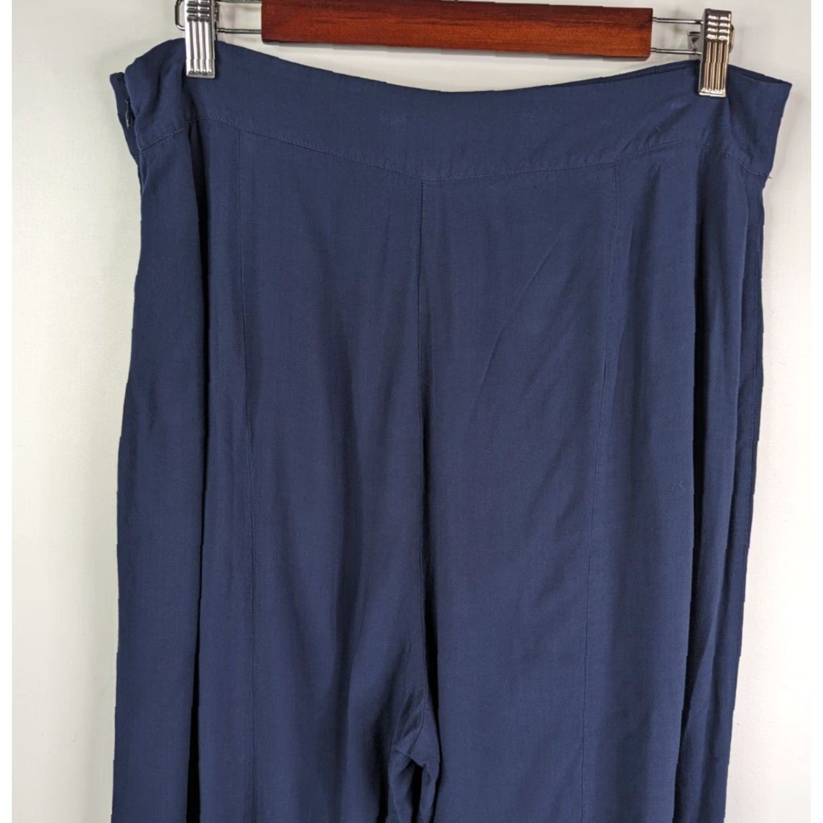 Vintage VINTAGE Maeve Anthropologie Canna Culotte Navy Blue High Rise Wide-Leg Pants Womens 12 Size 34" / US 12 / IT 48 - 5 Thumbnail
