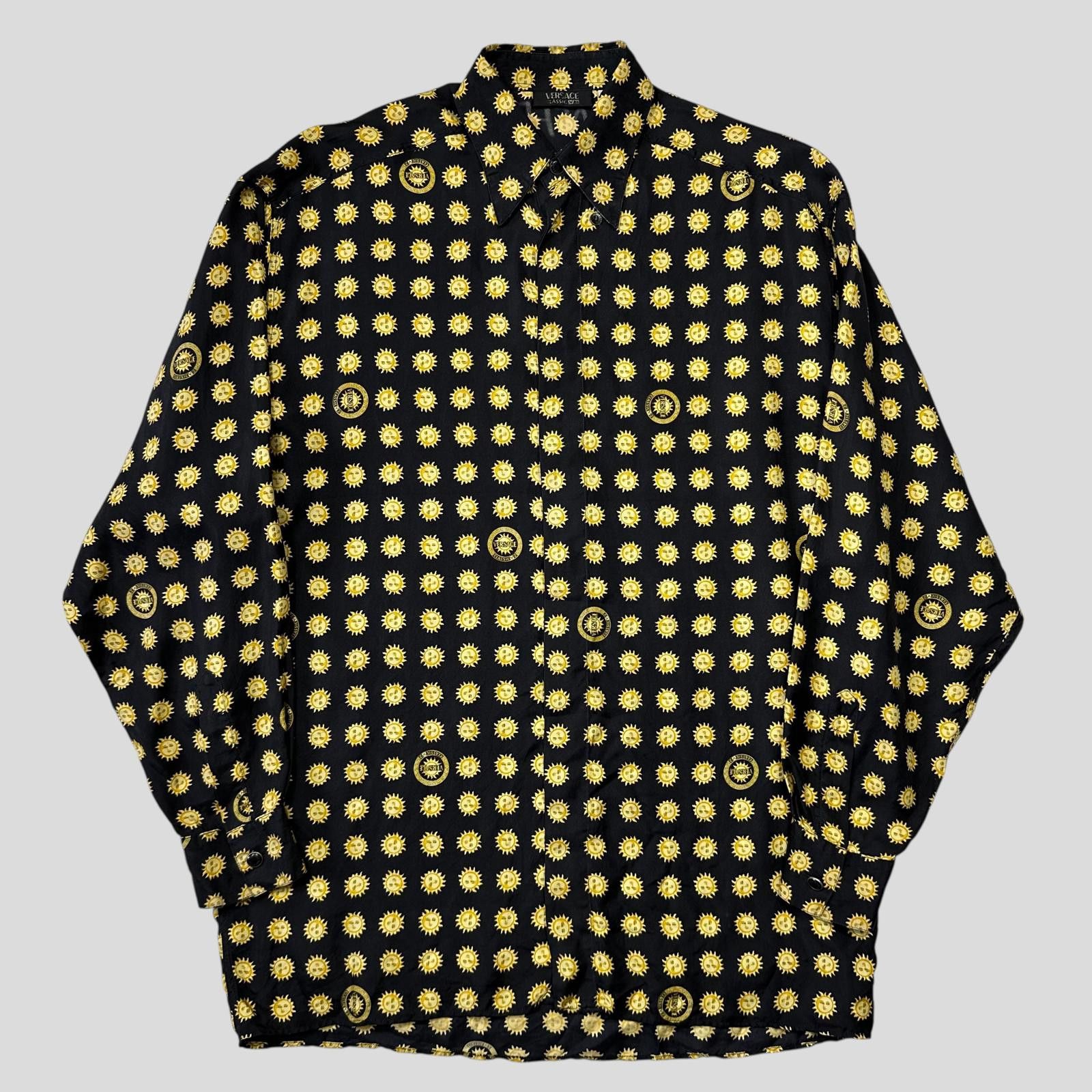Versace Versace V2 Classic 90’s Silk Sun Print Shirt - XS (M) Size US S / EU 44-46 / 1 - 1 Thumbnail