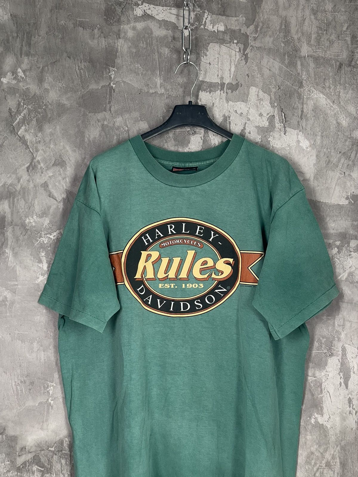 Harley Davidson × Vintage Vintage 1991 Harley Davidson "Harley Rules" T-shirt Size US XL / EU 56 / 4 - 2 Thumbnail