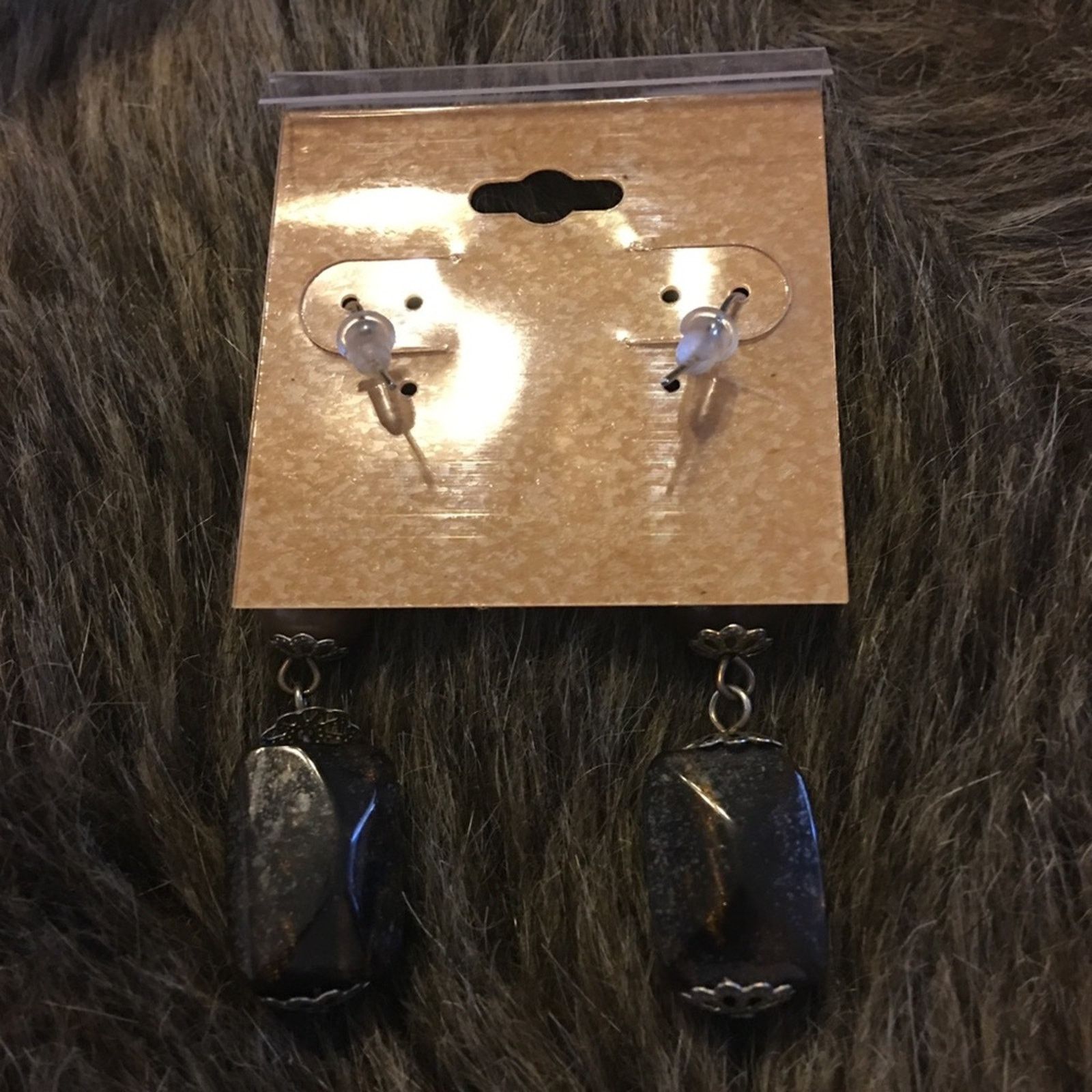 Jewelry Moon glow glass and marble bead dangle earrings Size ONE SIZE - 4 Thumbnail