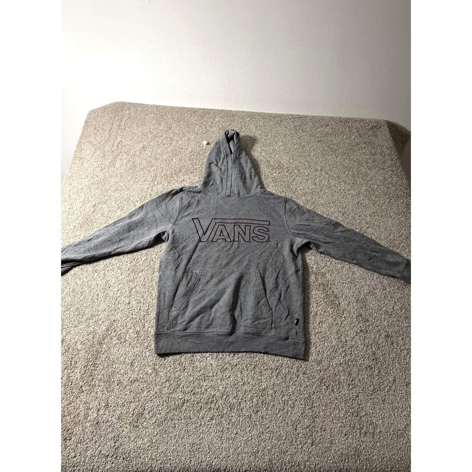 Vans VANS Hoodie Mens M Gray Logo Graphic Fleece Pullover Sweatshirt Skateboarding Size US M / EU 48-50 / 2 - 2 Thumbnail