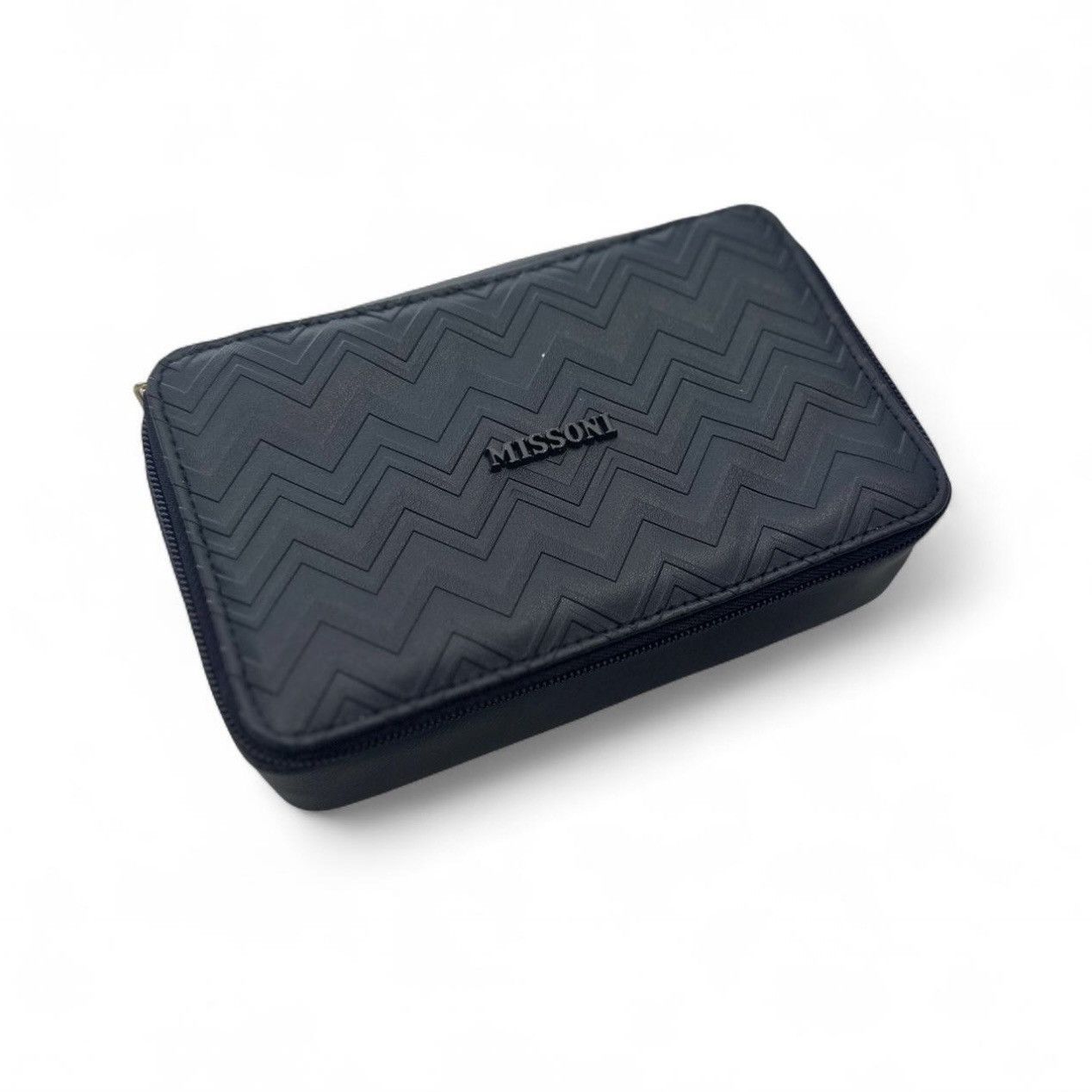 Missoni Missoni x Delta – Embossed Leather Cosmetic Case – Dark Navy Size ONE SIZE - 1 Thumbnail