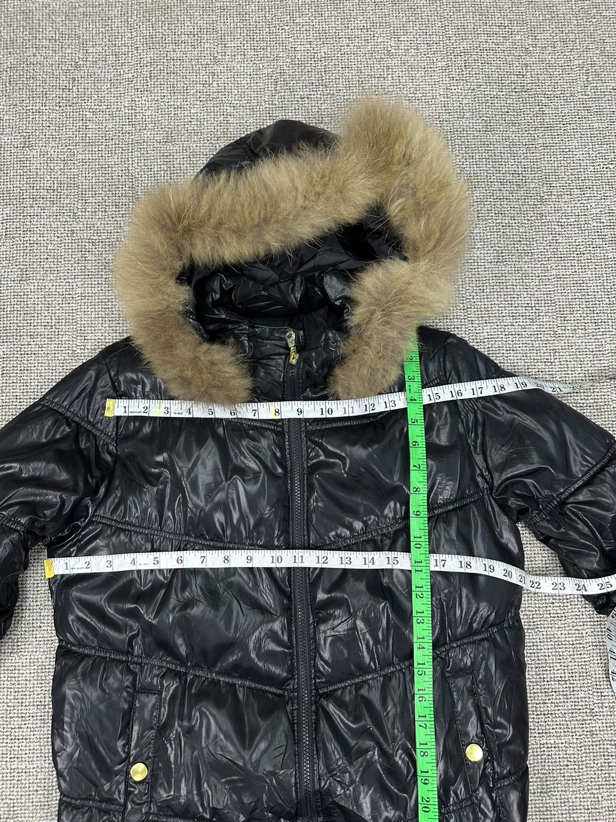 Le Grande Bleu (L.G.B.) Pendora Faux Fur Wax Puffer LGB Style Jacket Z254 Size US L / EU 52-54 / 3 - 9 Thumbnail