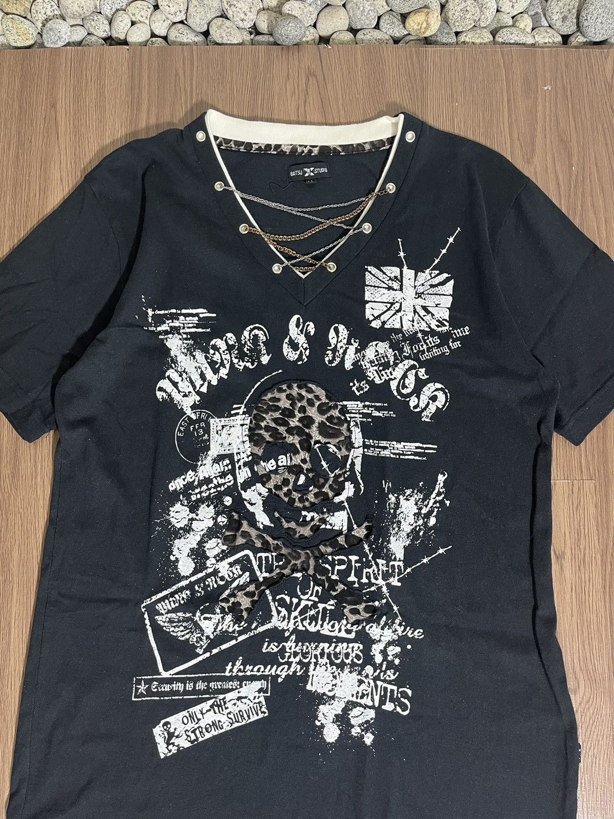 If Six Was Nine × Japanese Brand × Seditionaries Batsu studio japan leopard skull poem chain t-shirt Size US L / EU 52-54 / 3 - 3 Thumbnail
