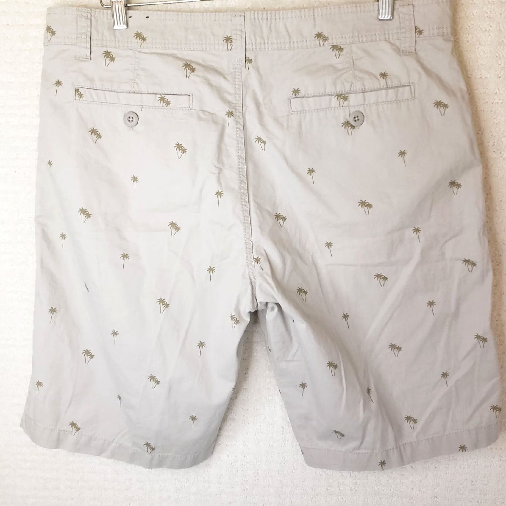 Vintage Cargo Supplies Mens Shorts 38 Beige Palm Tree Pattern Flat Front Button Closure Cargo Size US 38 / EU 54 - 5 Thumbnail