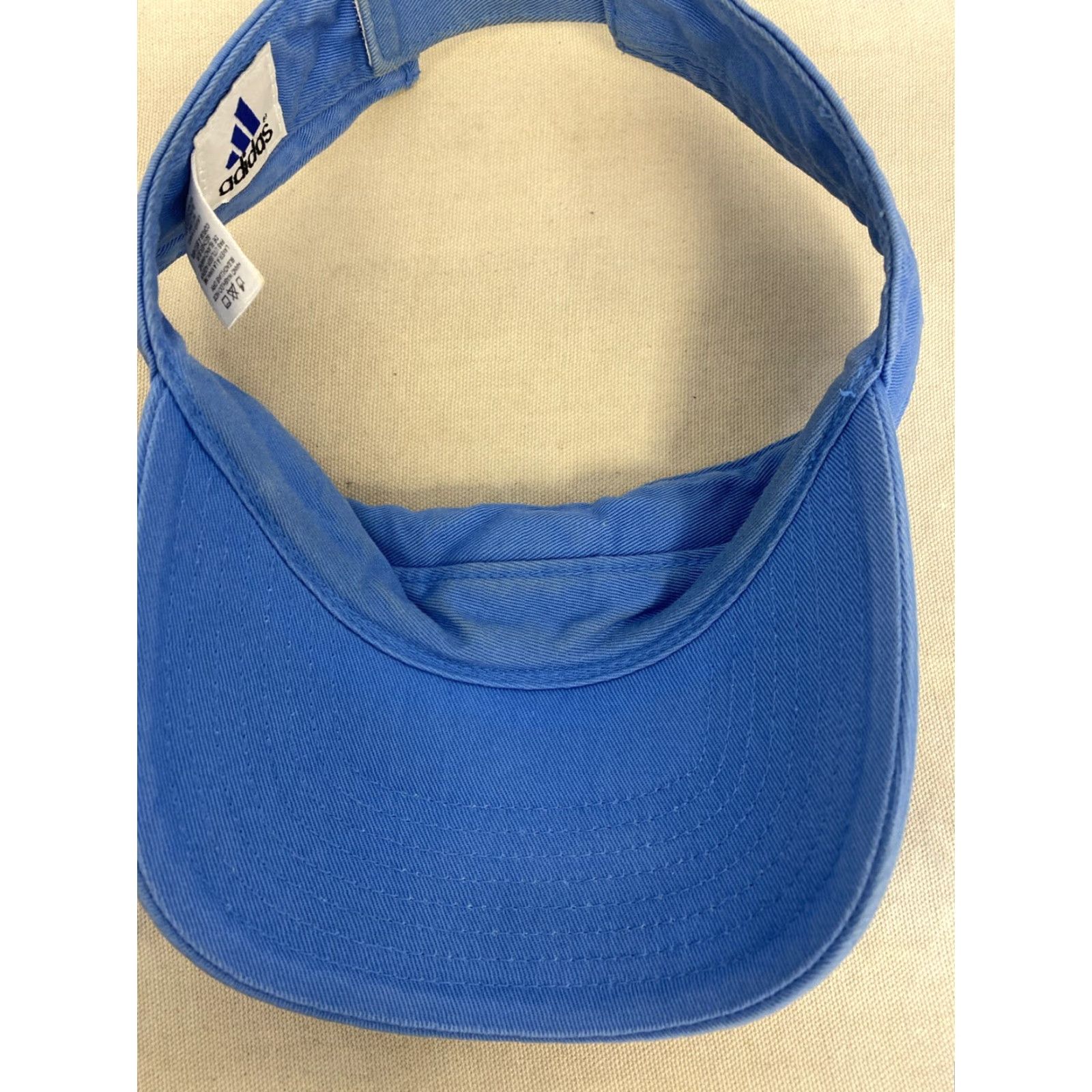 Adidas Adidas Logo Visor Hat One Size Blue Cotton Blend Adjustable Casual Sportswear Mens Size ONE SIZE - 5 Thumbnail