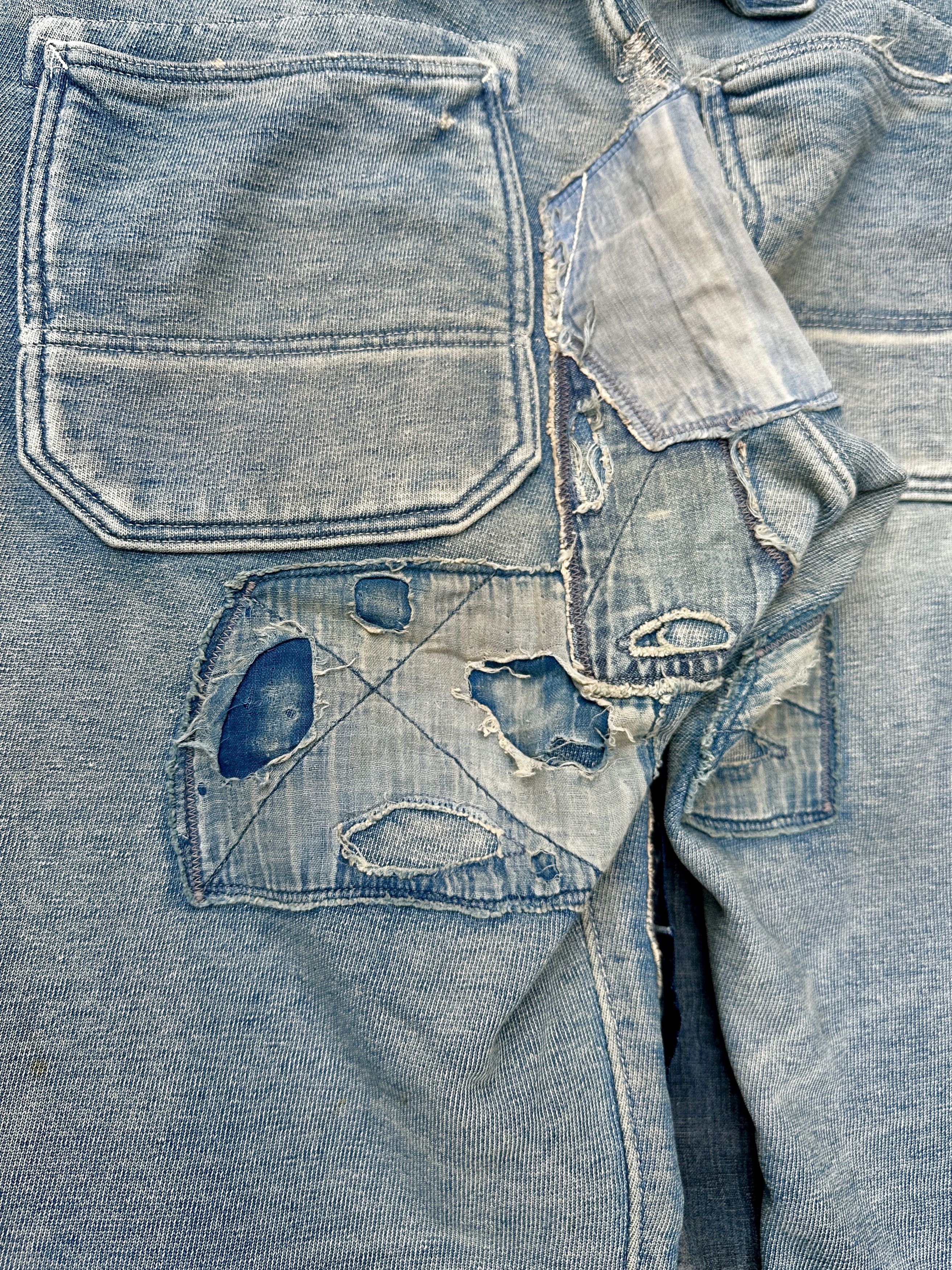 Kapital 2009 Buckleback denim Old man and the sea Boro Sweatpants Size US 36 / EU 52 - 9 Thumbnail