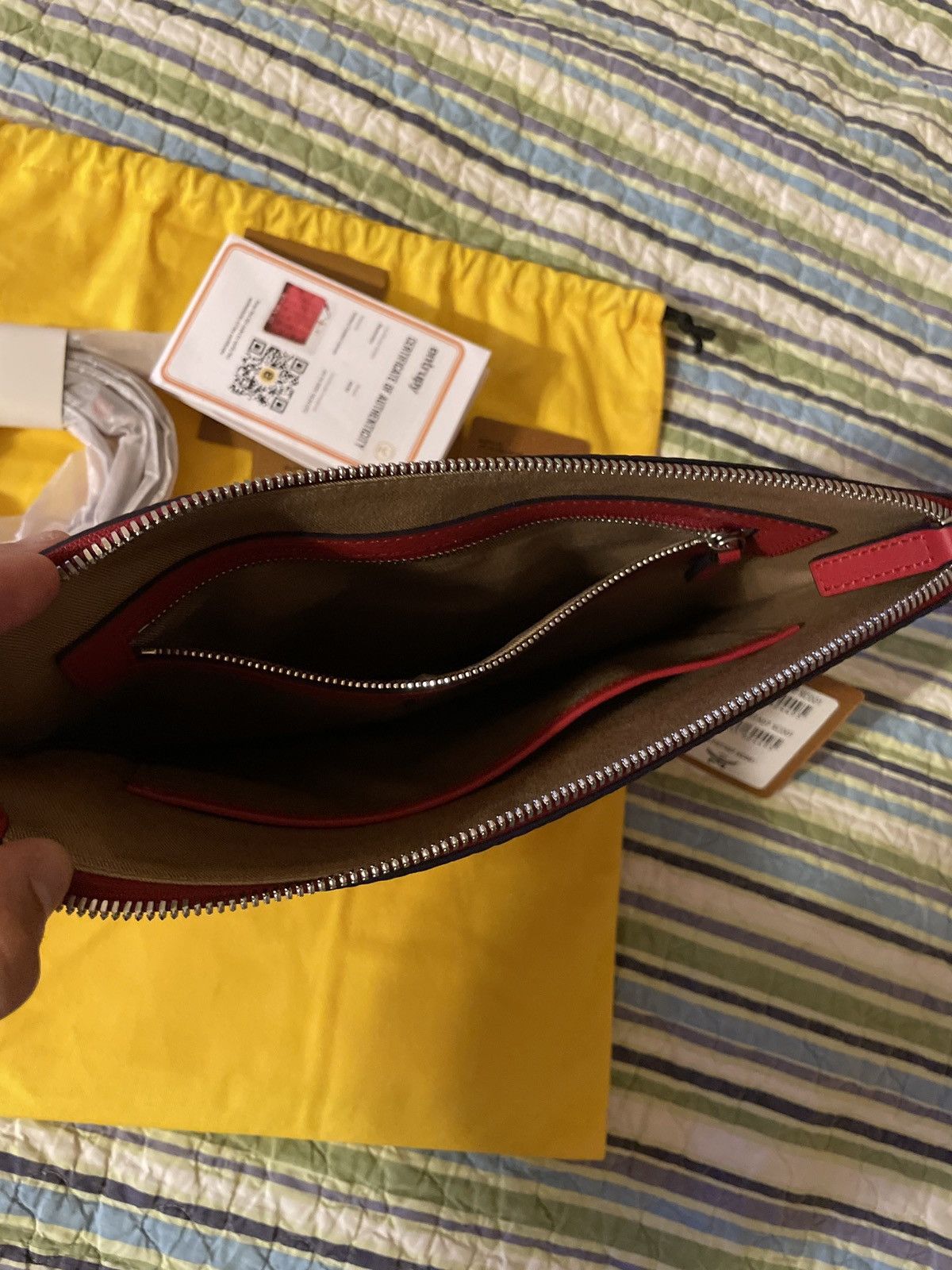 MCM MCM Candy Red Crossbody Pouch In Visetos Original Size ONE SIZE - 5 Thumbnail