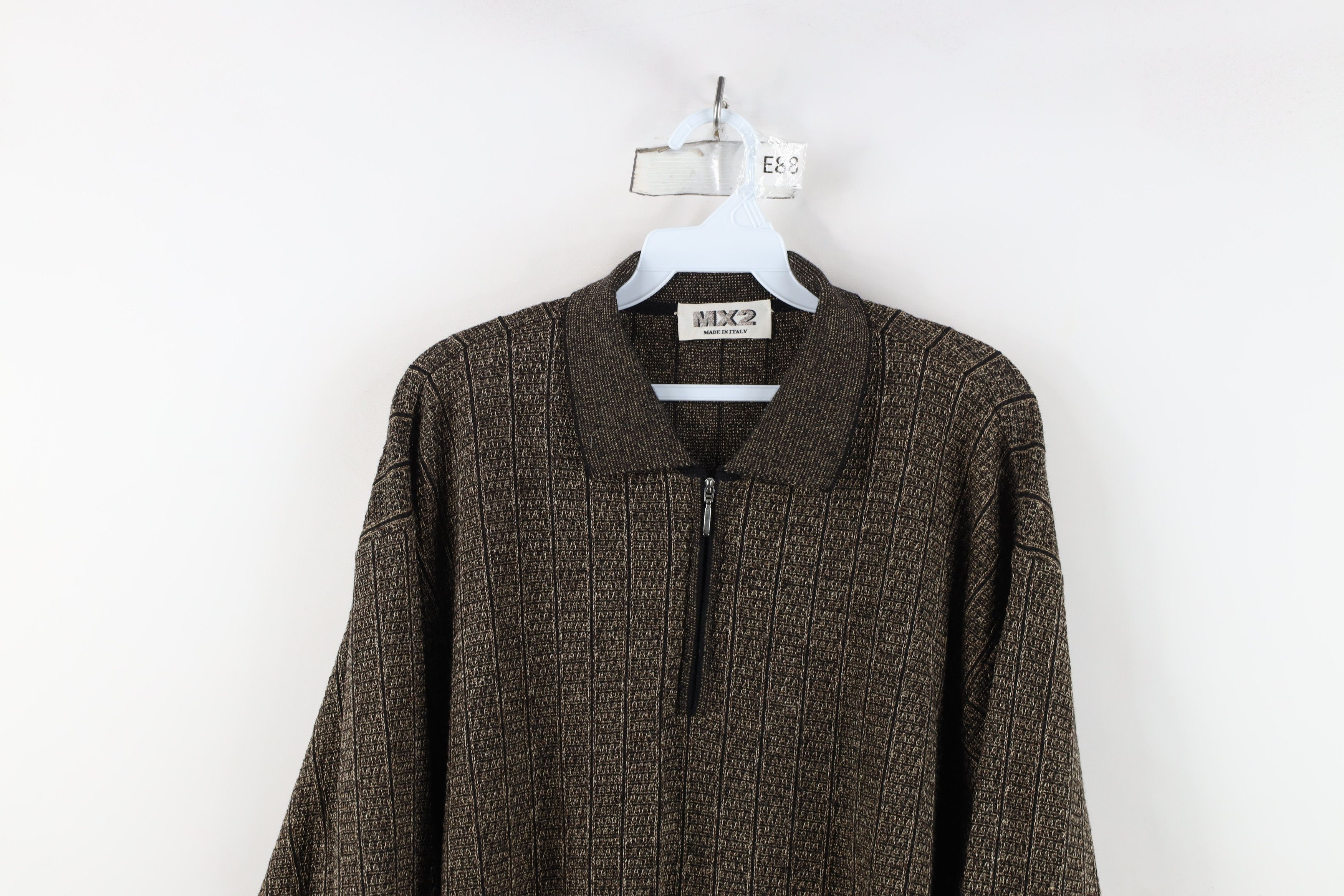 Vintage Vintage 90s Streetwear Knit Half Zip Collared Sweater Size US XL / EU 56 / 4 - 2 Thumbnail