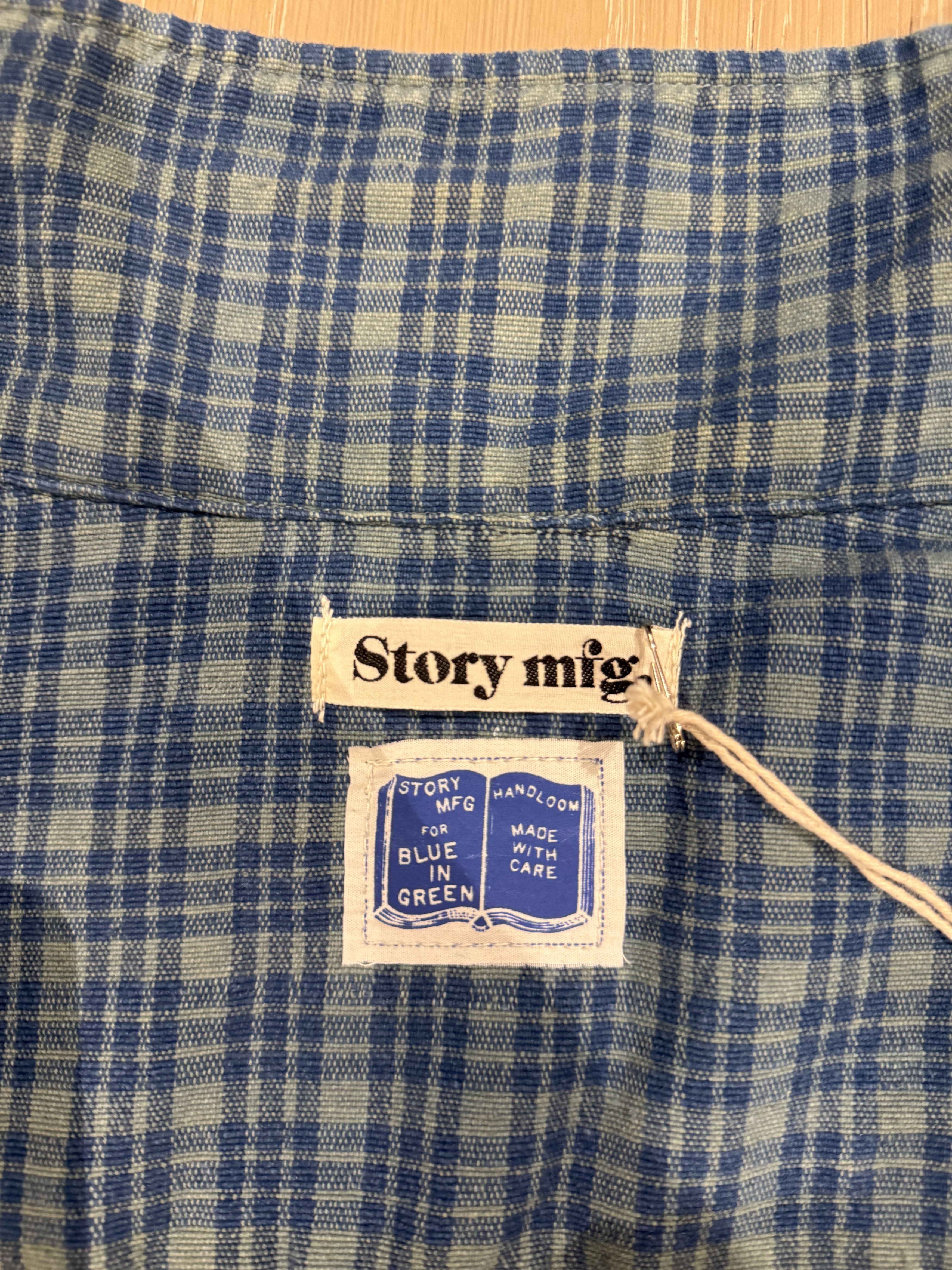 Story Mfg. 💚 Blue In Green x Story Mfg. Sundae Jacket Indigo Mud Check Size US M / EU 48-50 / 2 - 17 Thumbnail