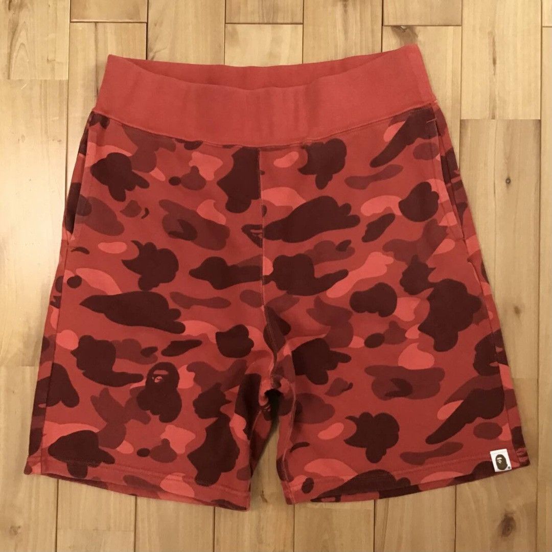 Bape BAPE Sweat shorts Red camo a bathing ape ★size M Size US 32 / EU 48 - 1 Thumbnail